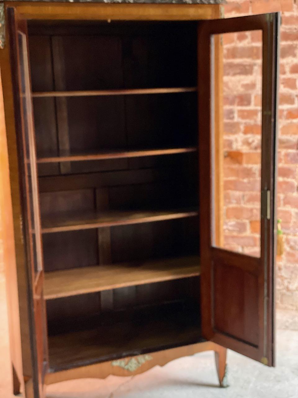 Antique French Kingwood Bookcase Vitrine, circa 1870 In Good Condition In Longdon, Tewkesbury