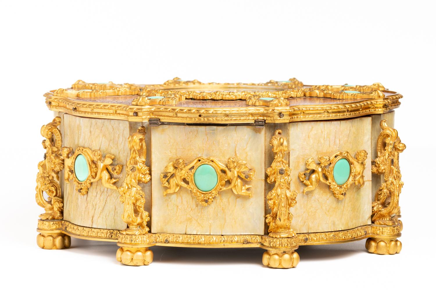 Boîte à bijoux antique en bronze de la Maison Boissier en vente 1