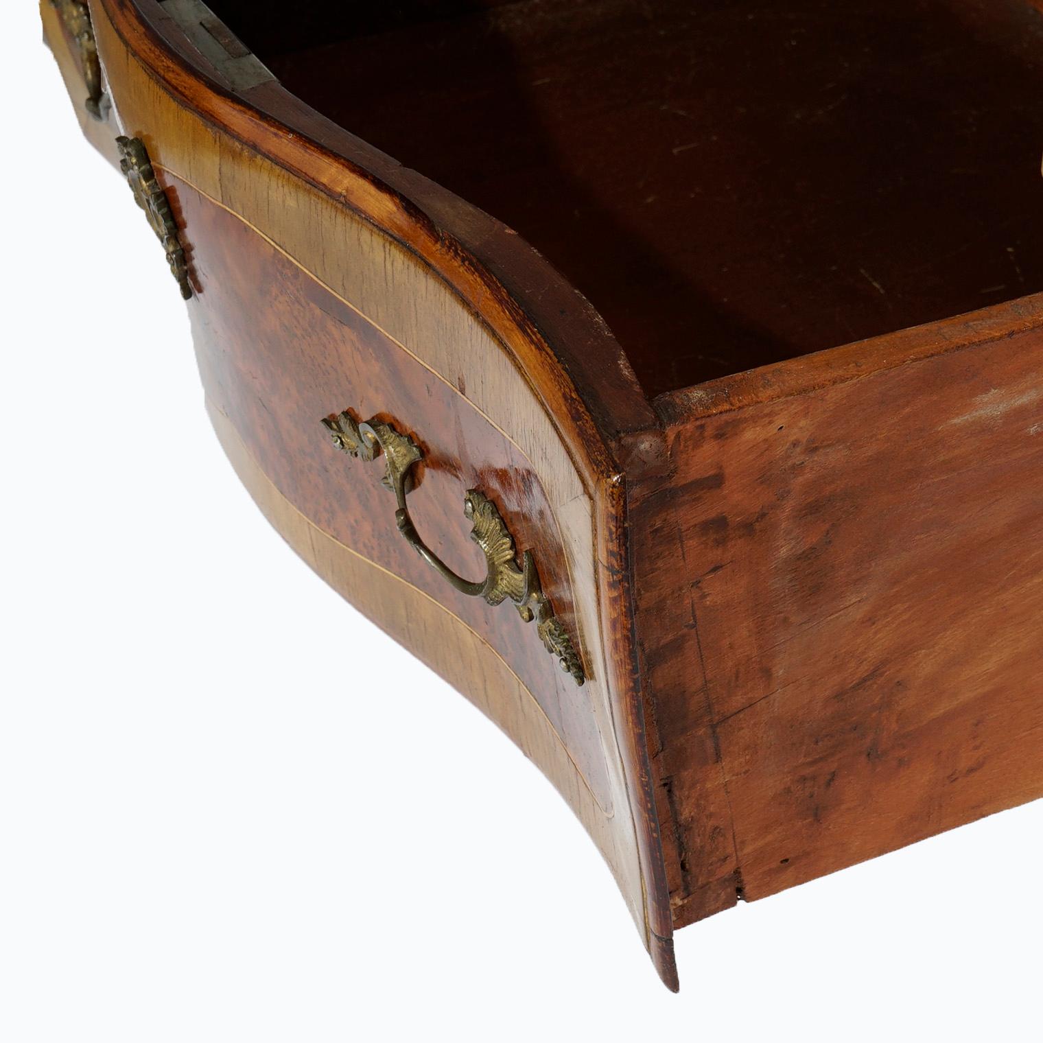 Antique French Kingwood & Rosewood Marble Top Commode with Ormolu, Circa 1910 For Sale 8