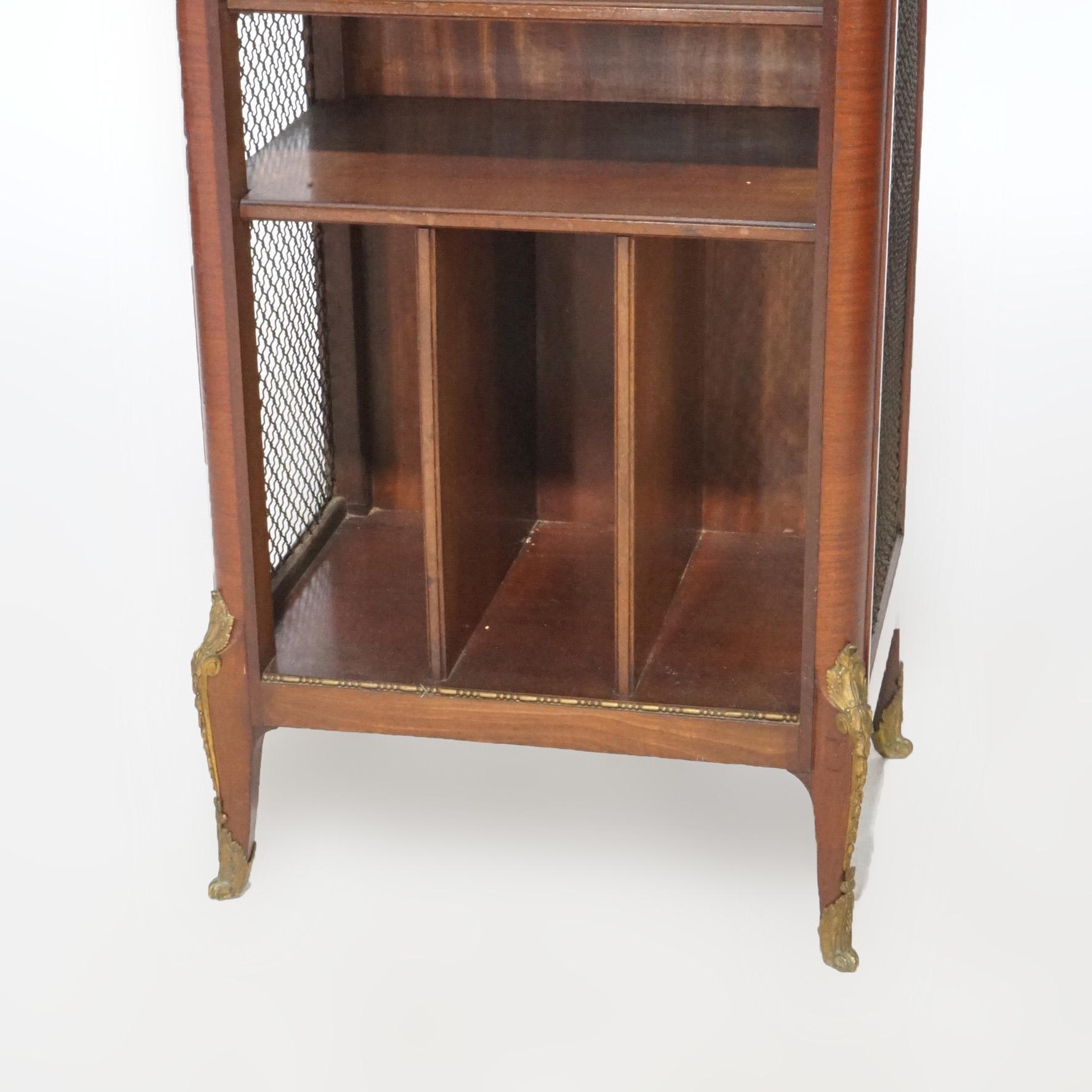 Antique French Kingwood & Satinwood Music Cabinet with Ormolu Mounts circa 1920 For Sale 1