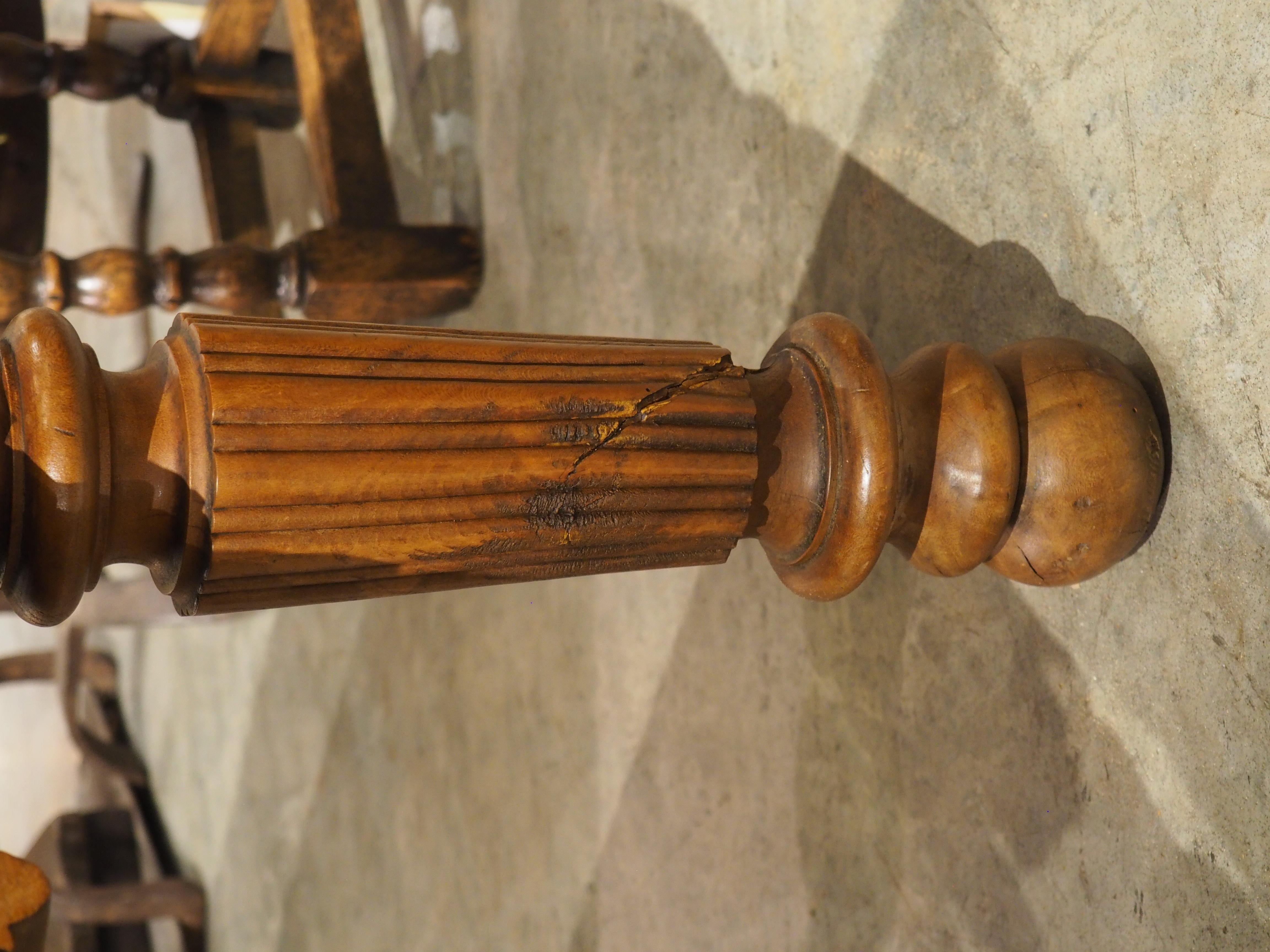 Antique French Kitchen Butcher Block Table with Drawer, Circa 1880 en vente 10