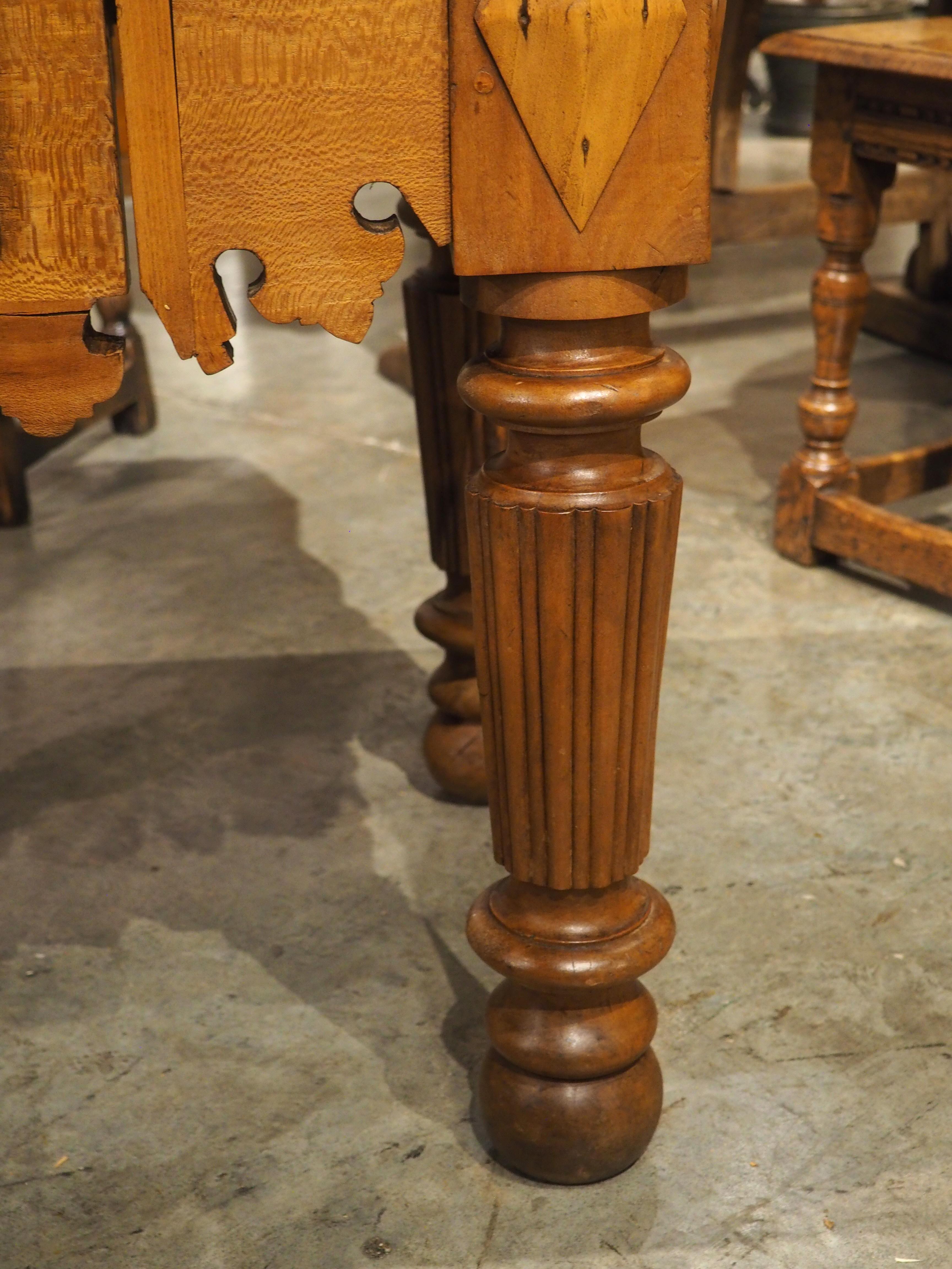 Antique French Kitchen Butcher Block Table with Drawer, Circa 1880 en vente 1