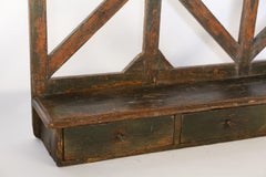 Antique French Kitchen Hanging Rack