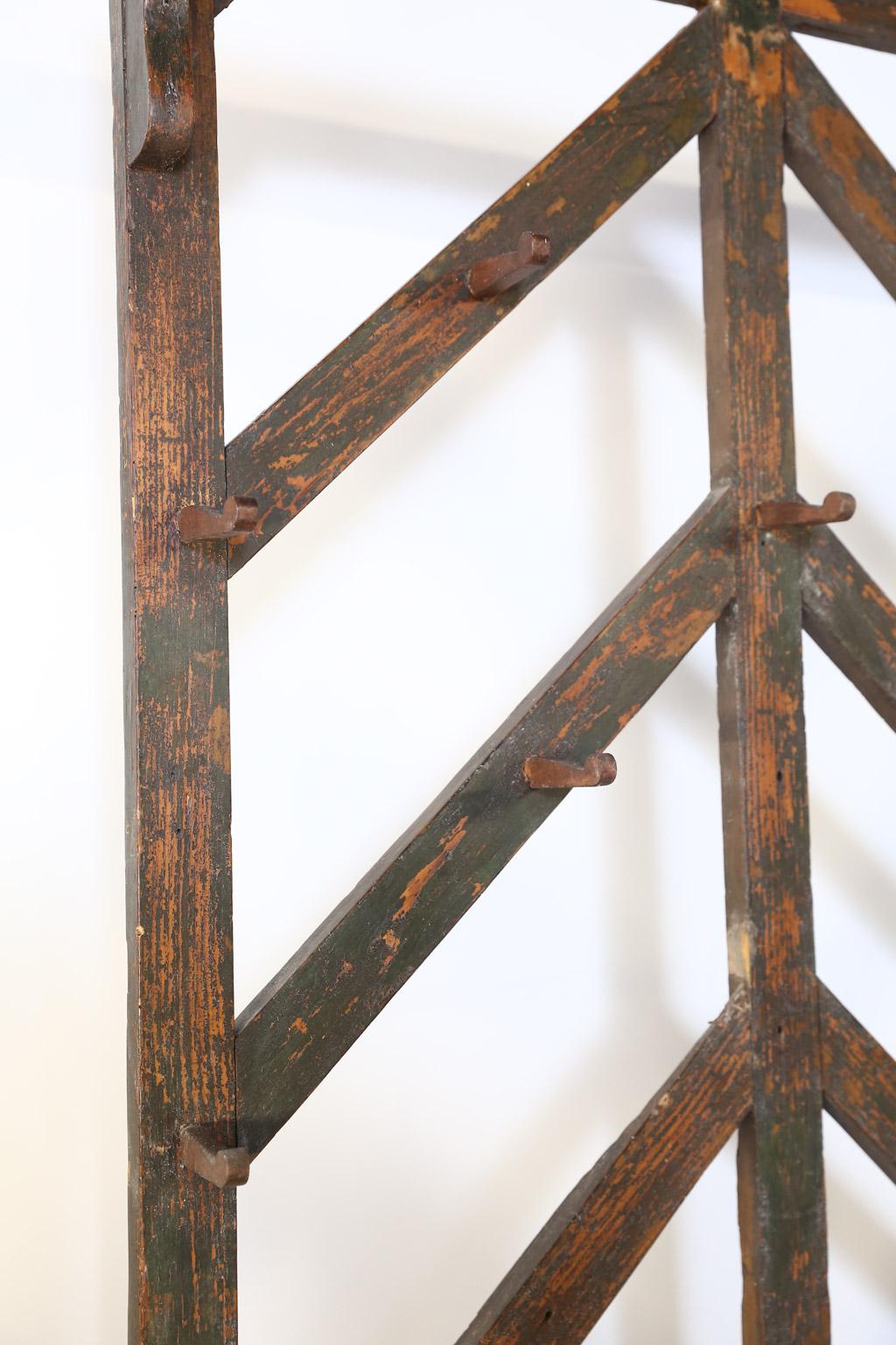 Antique French Kitchen Hanging Rack In Good Condition In Houston, TX