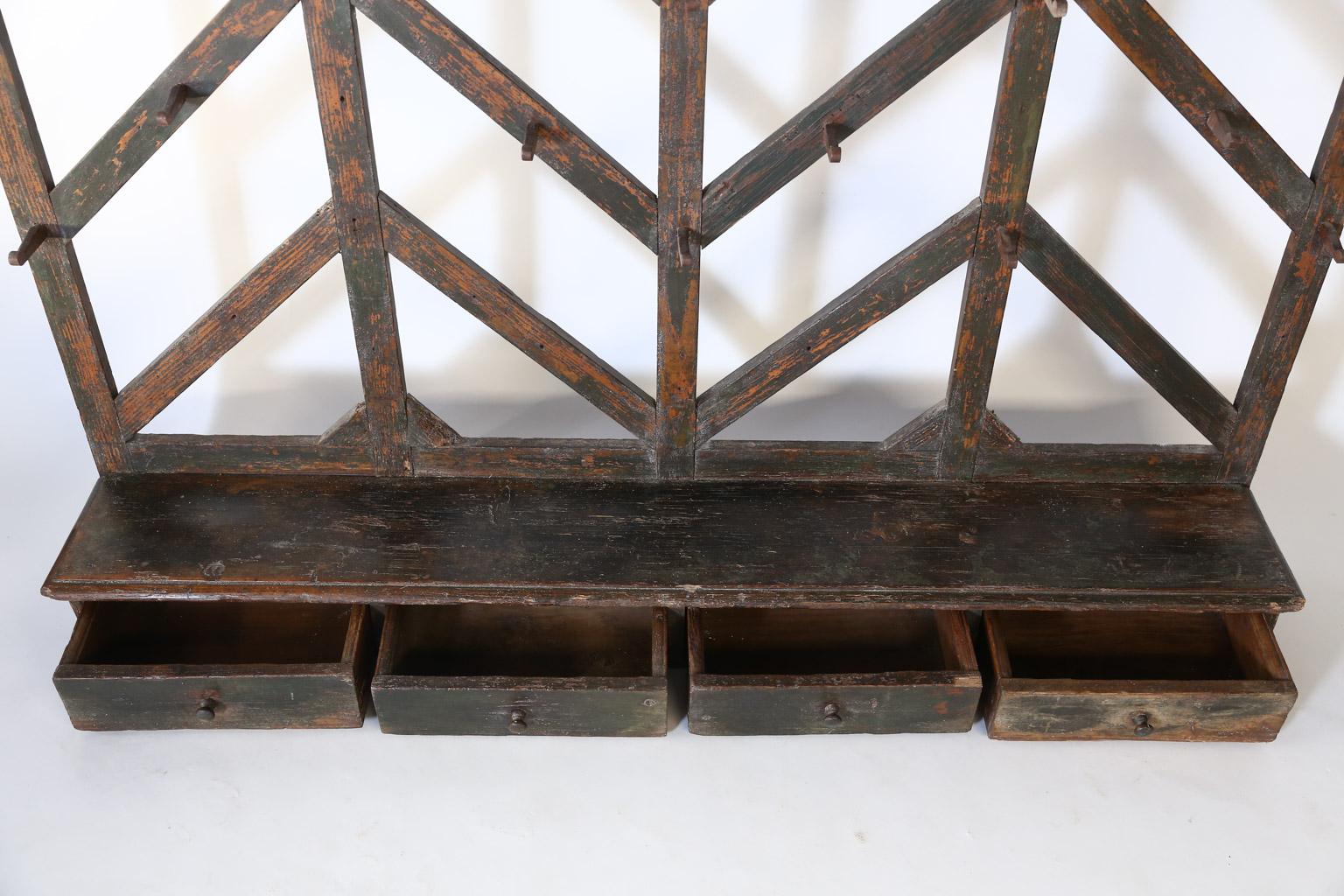 Antique French Kitchen Hanging Rack 1