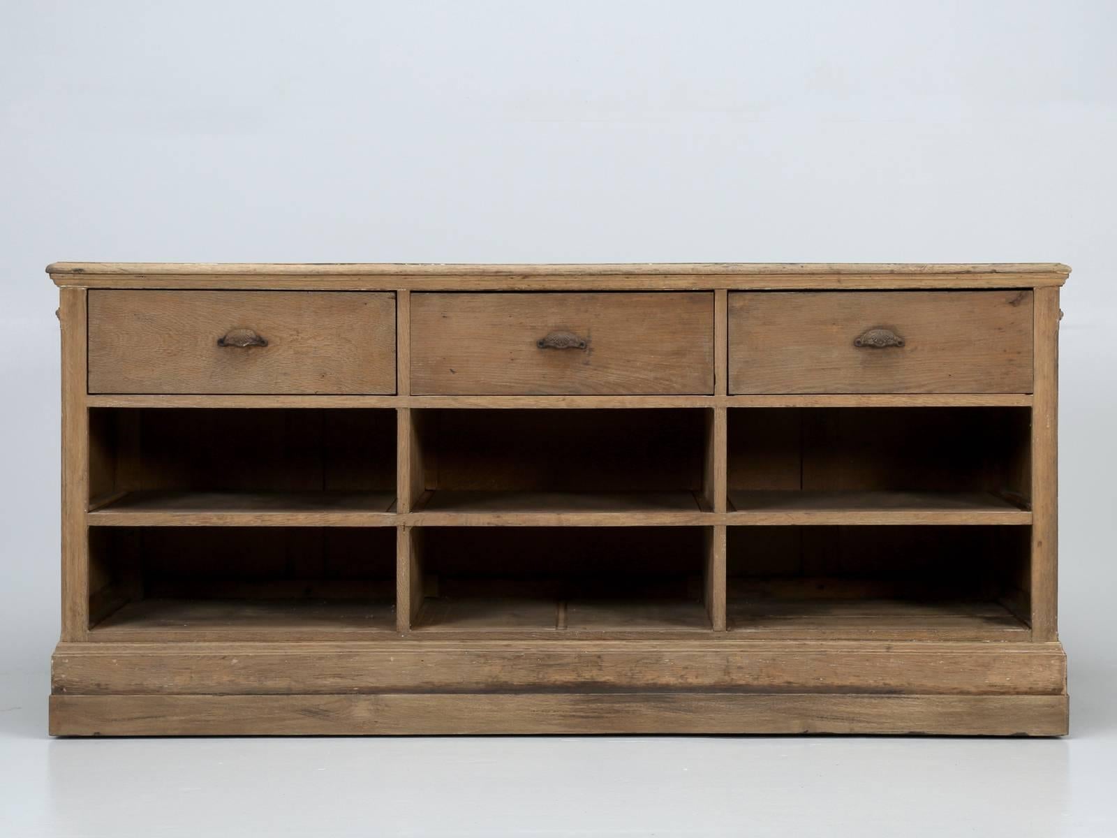 Country Antique French Kitchen Island Made in White Oak