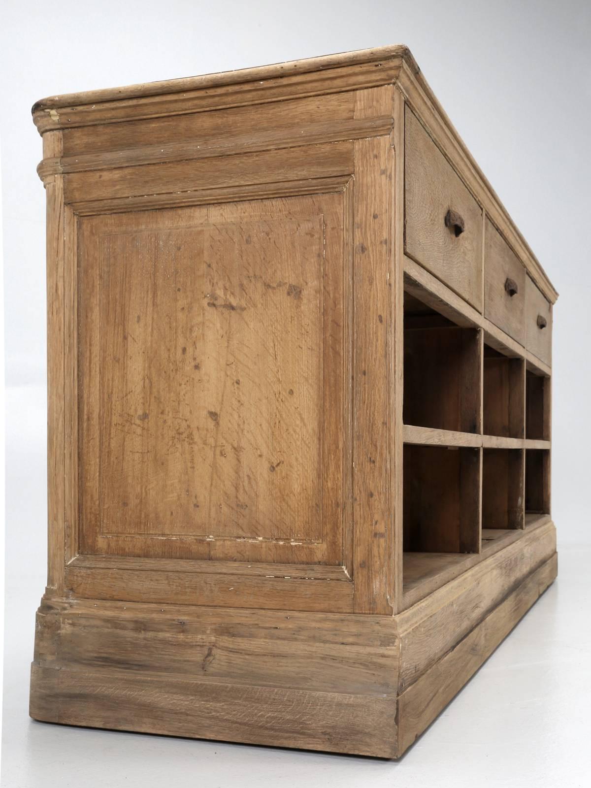 Antique French Kitchen Island Made in White Oak 1