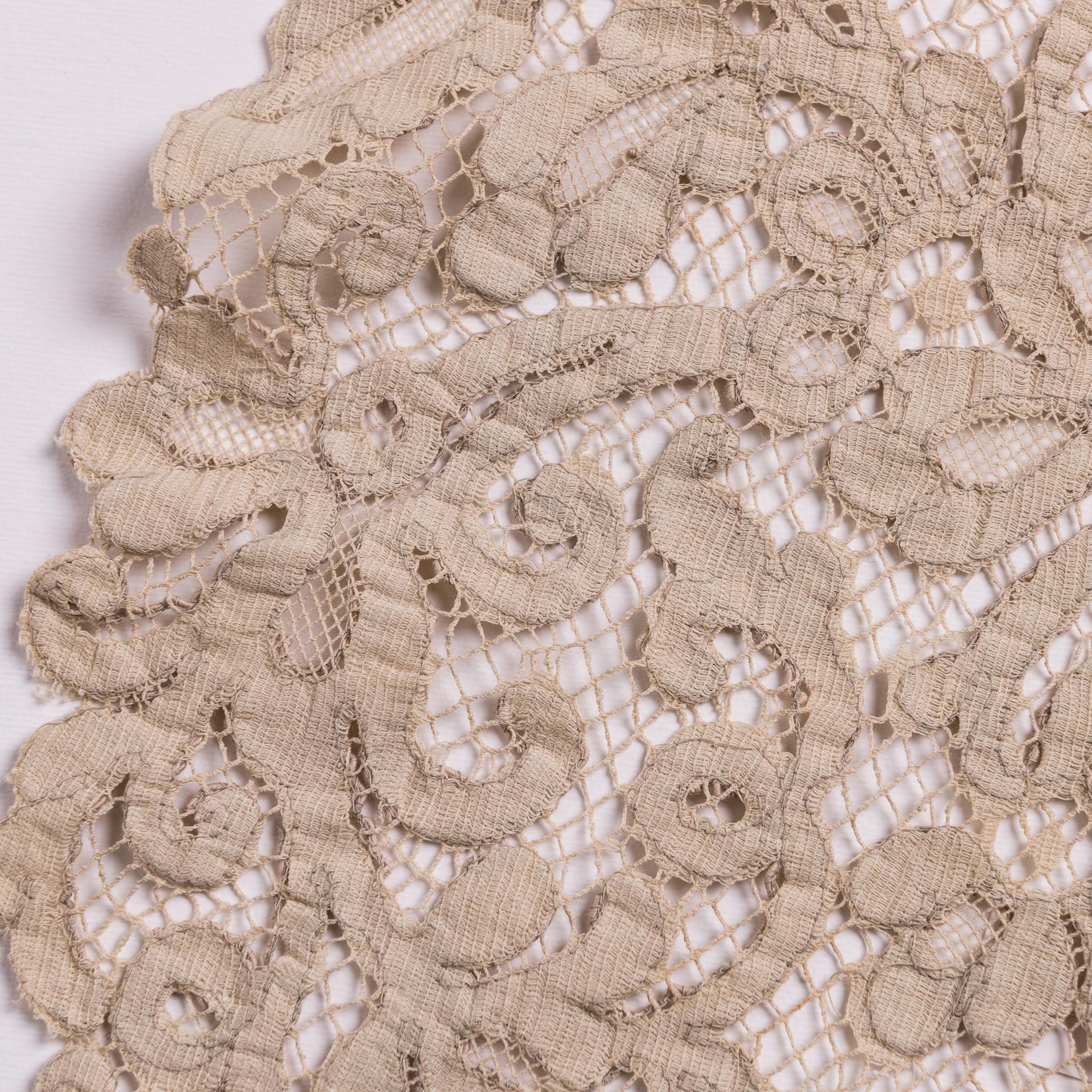 Cotton Antique French Lace Collar For Sale