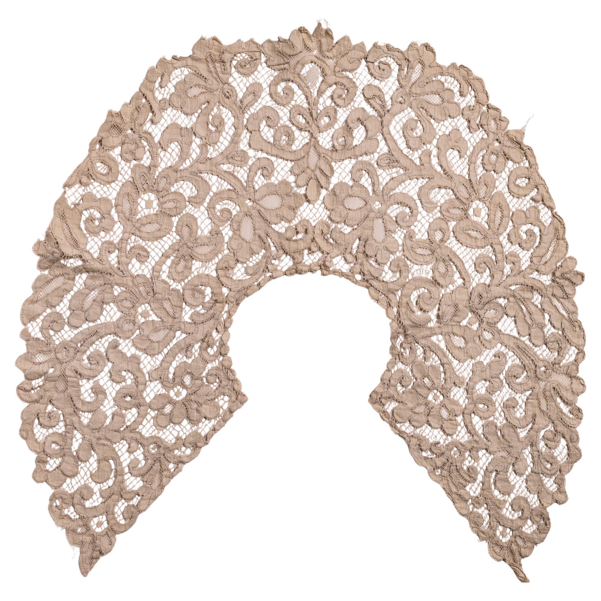 Antique French Lace Collar For Sale