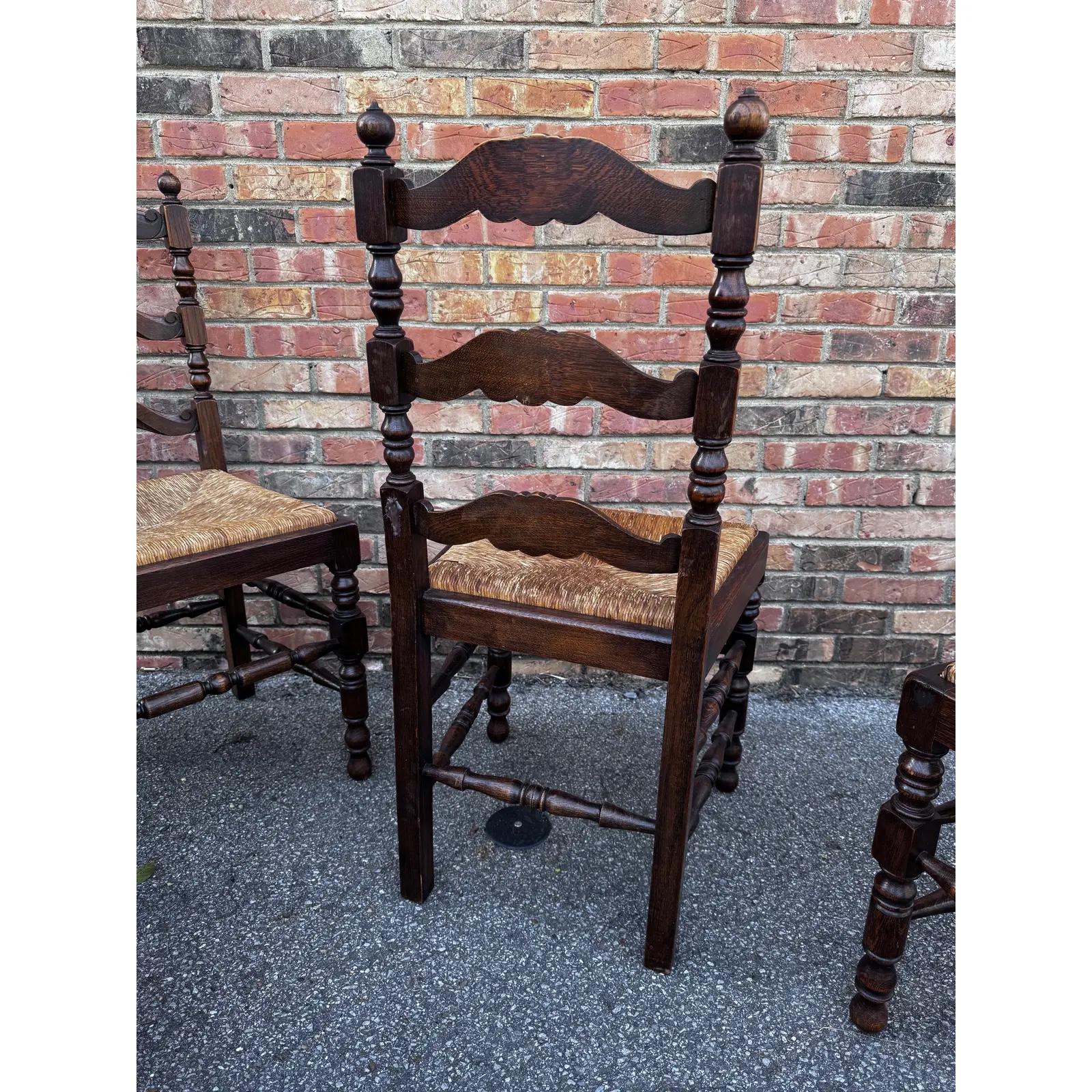 Antique French Ladder Back Chairs in vendita 2