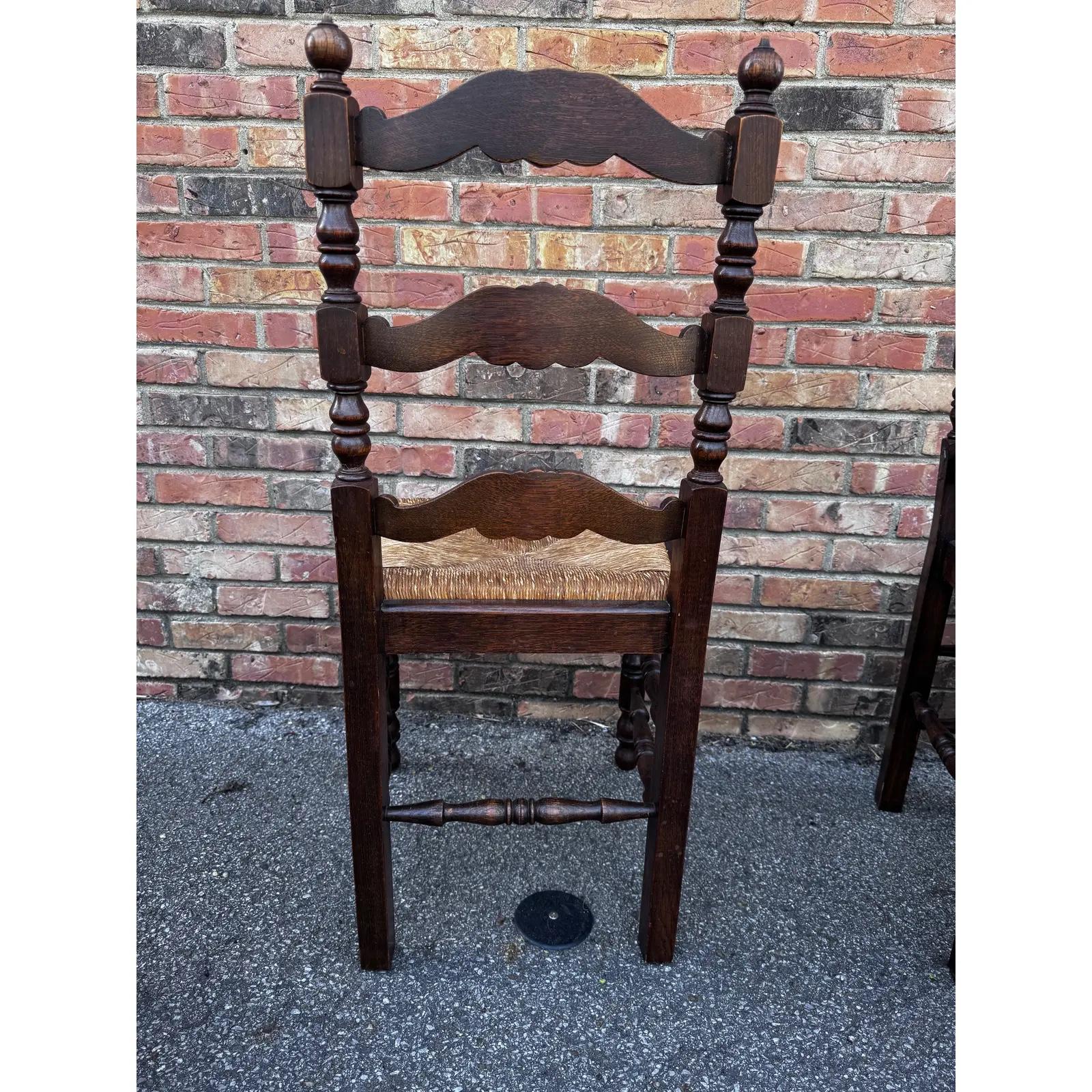 Antique French Ladder Back Chairs in vendita 3