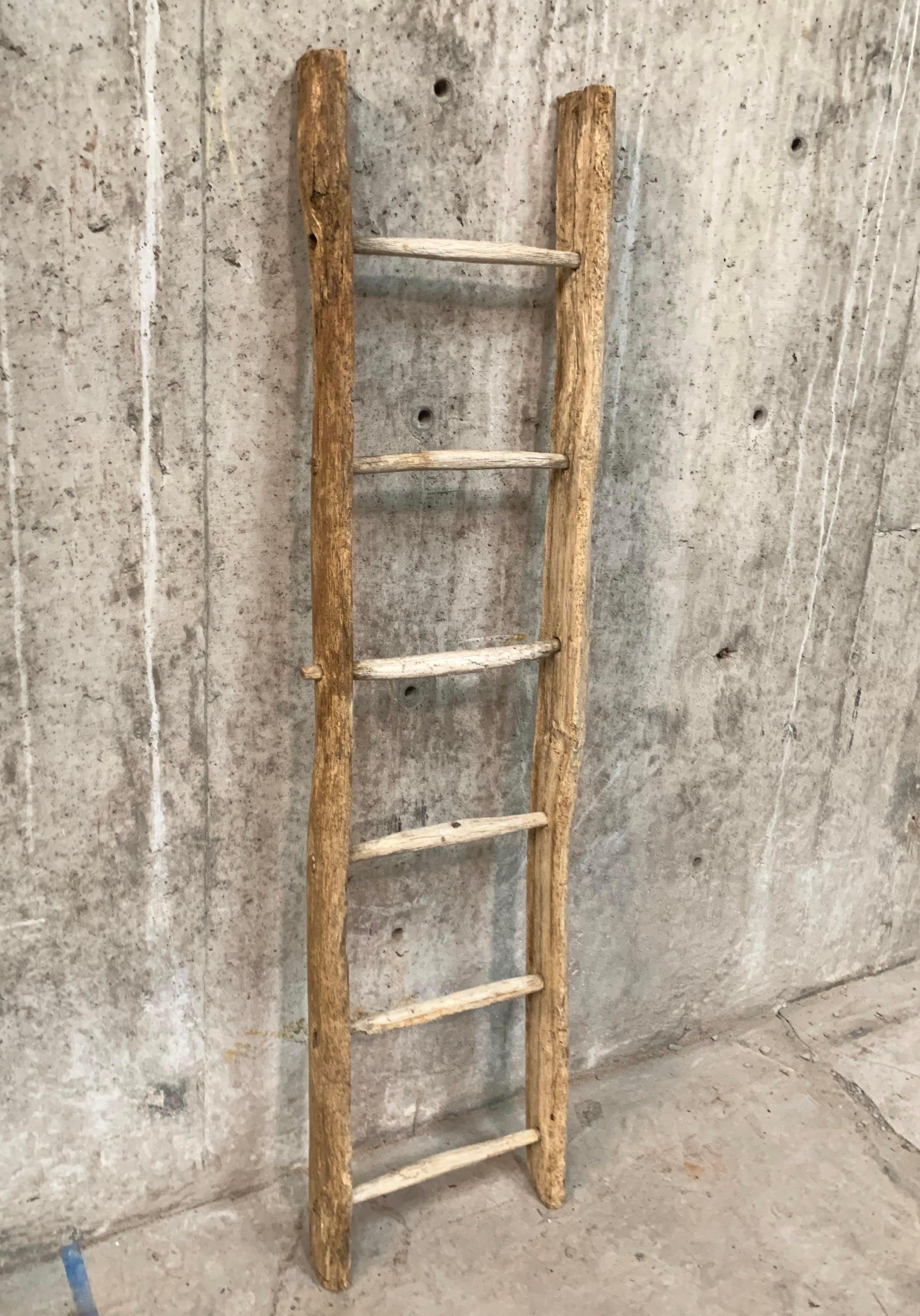 This antique French ladder was used on vineyards in Southwestern France. It can be used as a rack for additional storage (such as in a bathroom for towels) or as a decorative accent.

Acquired on a buying trip to France in 2019.