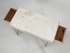 Antique French Ladies Dressing Table or Small Writing Desk Old Paint Unrestored