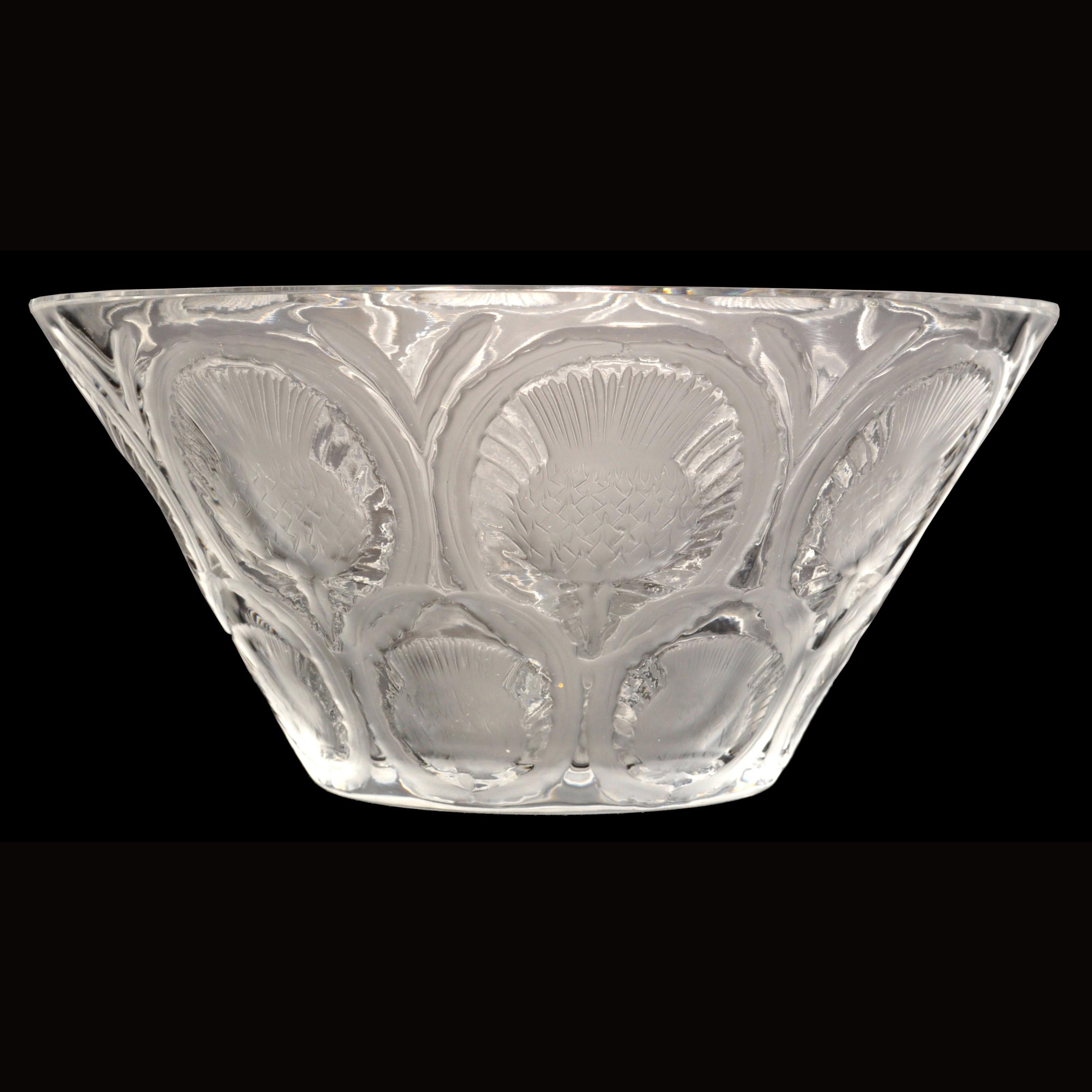Art Deco Antique French Lalique Crystal Glass Center Bowl 