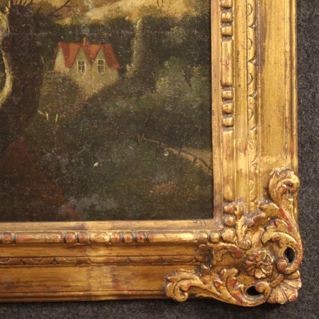 Antique French Landscape Painting from the 18th Century In Good Condition For Sale In London, GB
