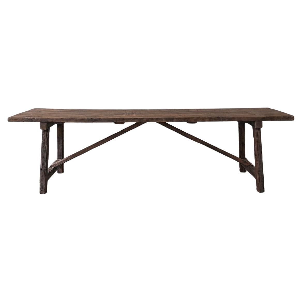 Large French Oak Dining Table Circa 1960 For Sale at 1stDibs