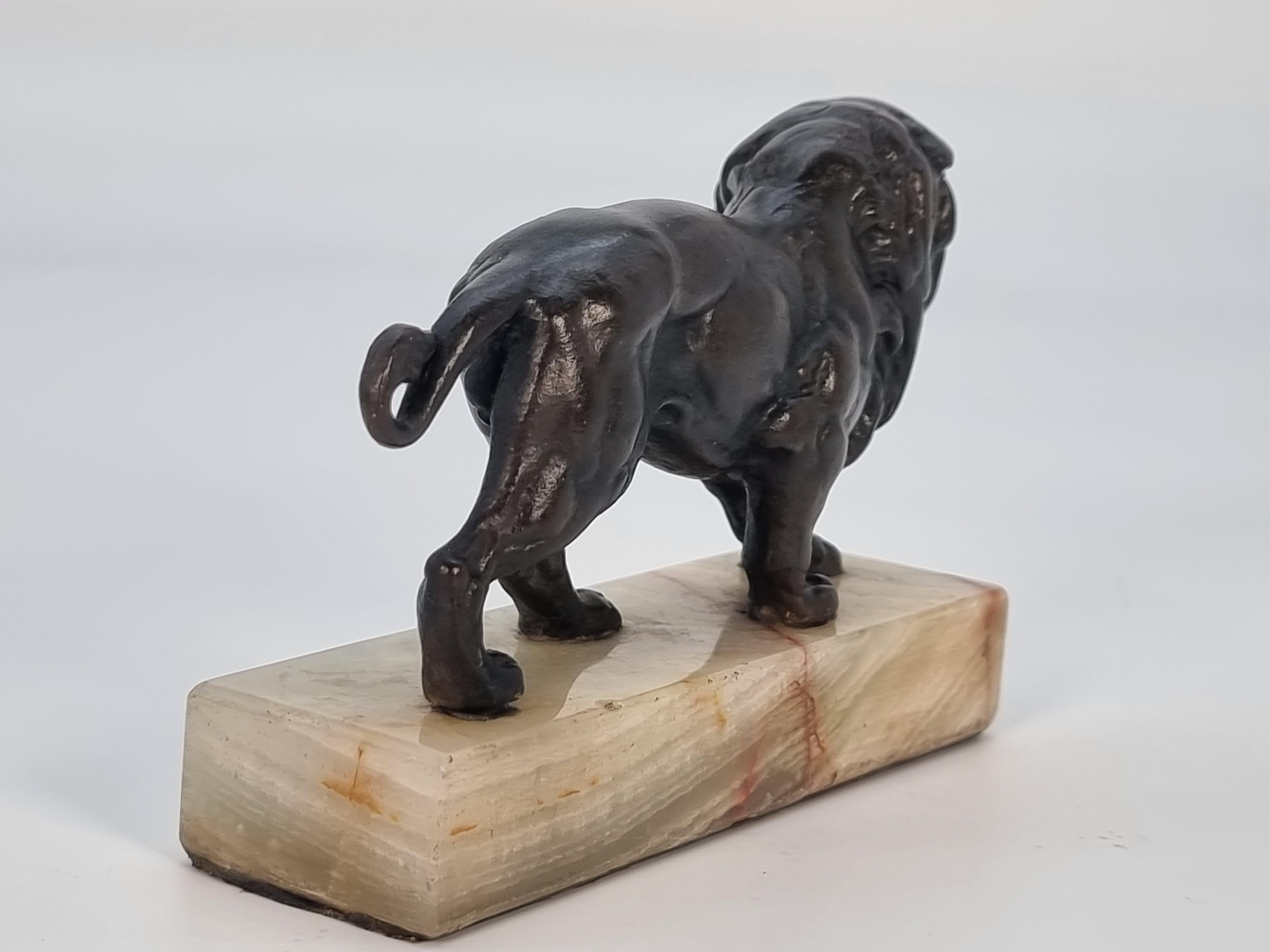 Late 19th Century Antique French late 19th century bronze study of a prowling lion circa 1900 For Sale