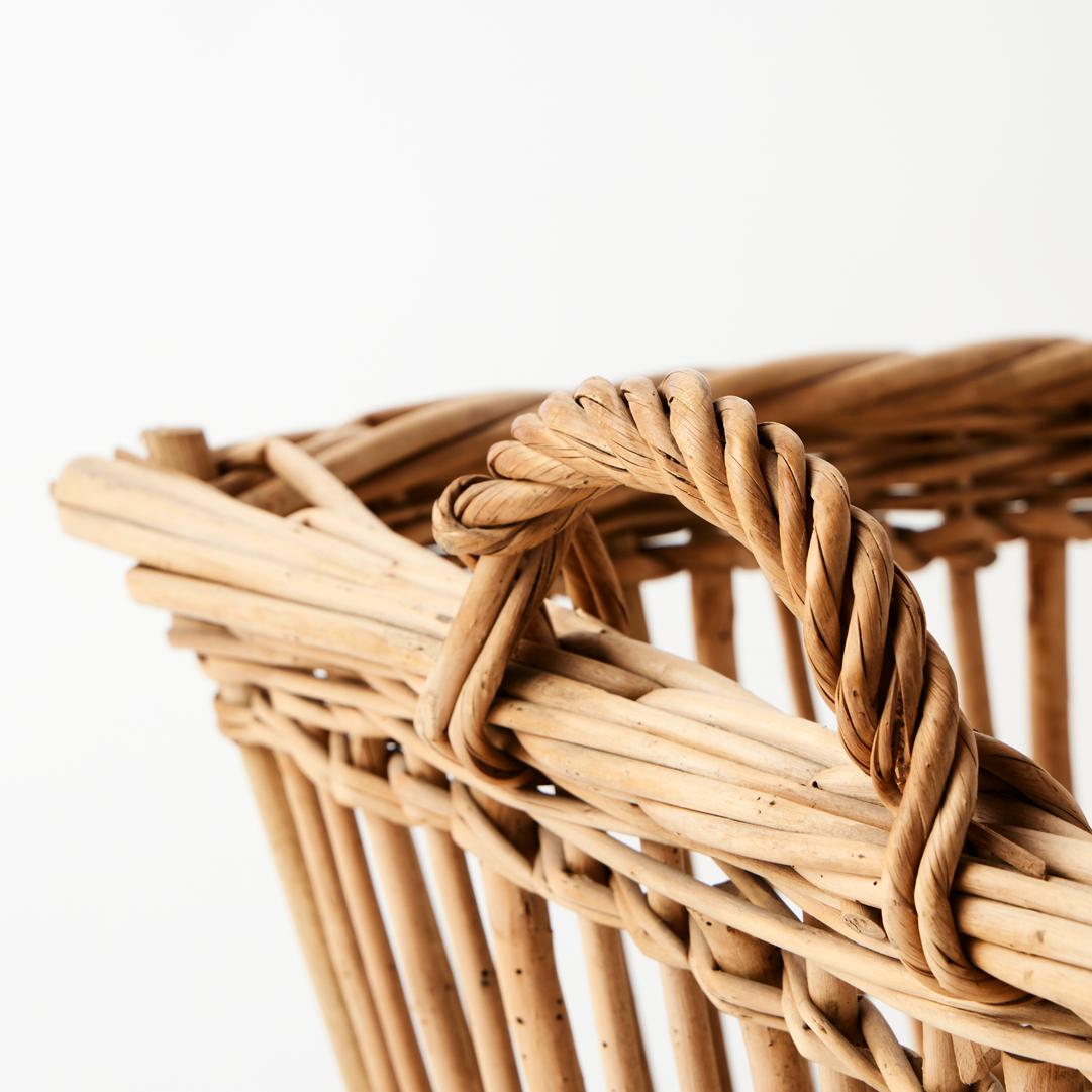 Wicker Antique French Laundry Basket