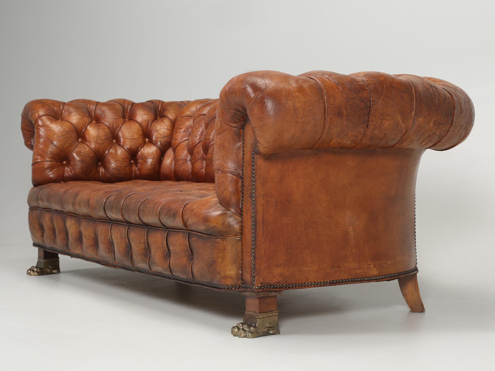 We seem to have caught an extremely rare case of Chesterfielditis, somehow or another we have collected a menagerie of old original leather Chesterfield sofas and chairs from the late 1800’s to the early 1900’s. Honestly, is there really anything