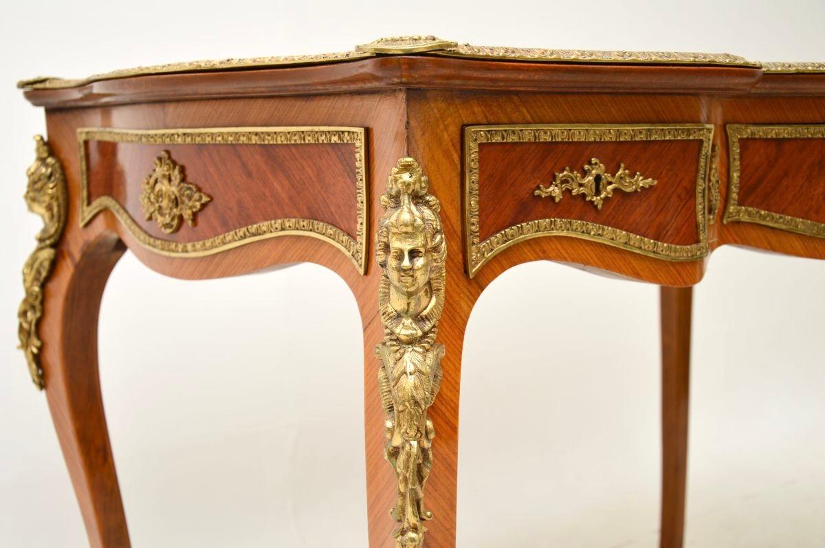 Antique French Leather Top Bureau Plat Desk For Sale 5