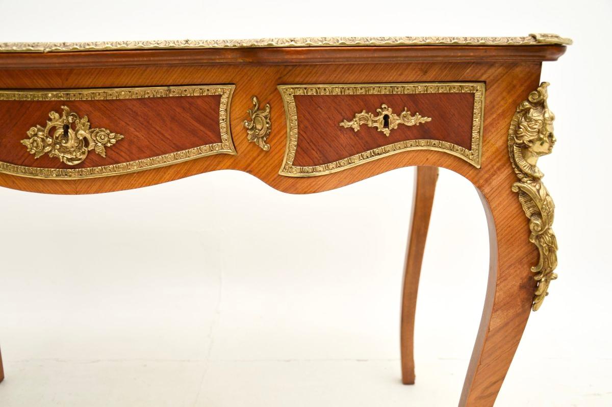 Antique French Leather Top Bureau Plat Desk For Sale 6
