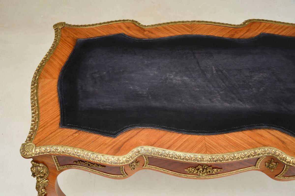 Antique French Leather Top Bureau Plat Desk For Sale 1