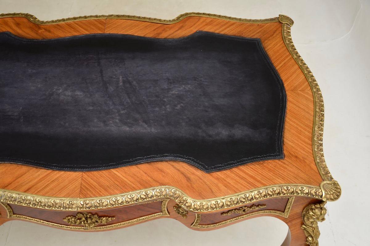 Antique French Leather Top Bureau Plat Desk For Sale 2