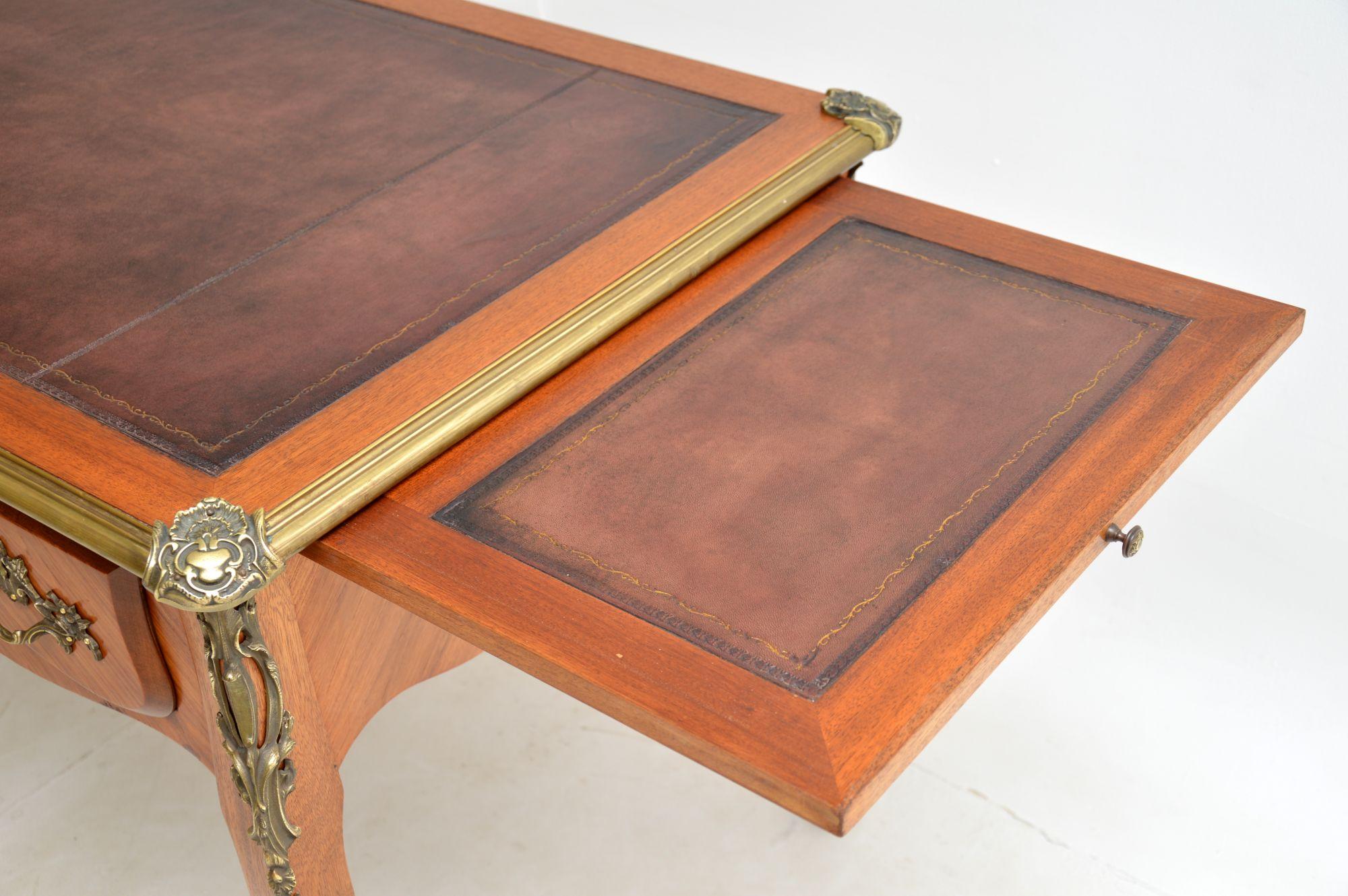 Antique French Leather Top Bureau Plat Desk 1