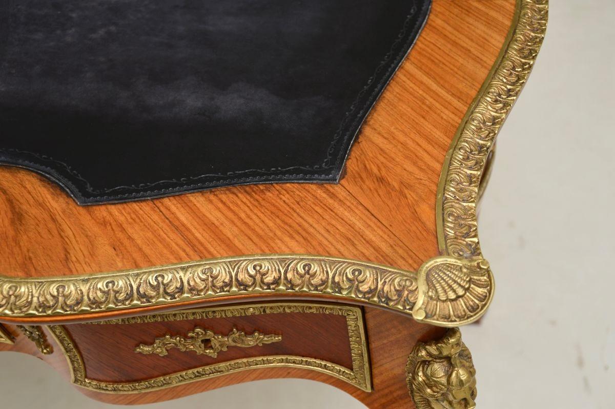 Antique French Leather Top Bureau Plat Desk For Sale 3
