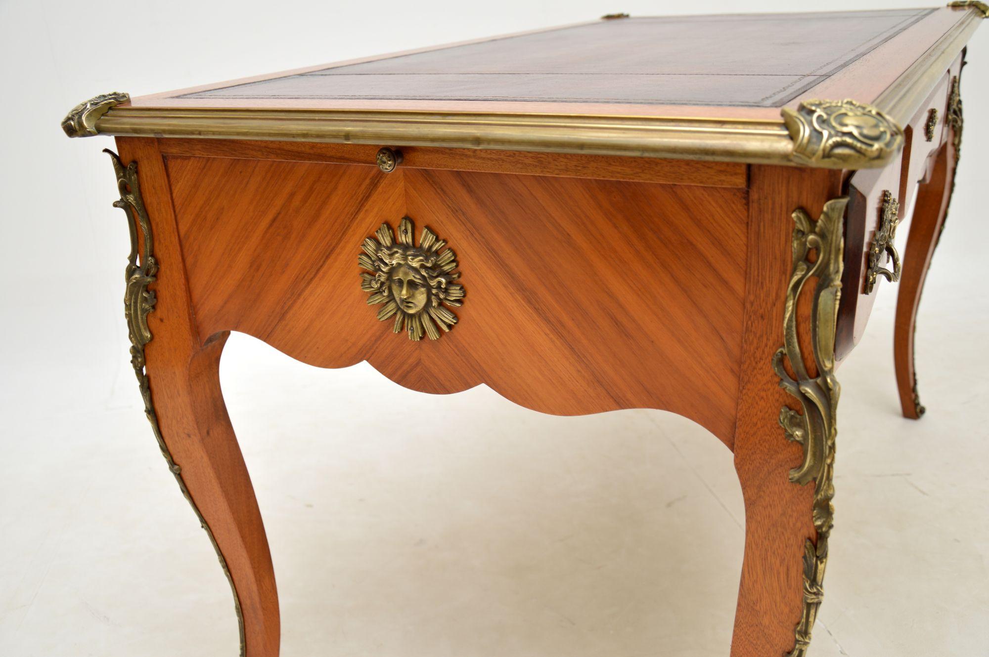 Antique French Leather Top Bureau Plat Desk 2