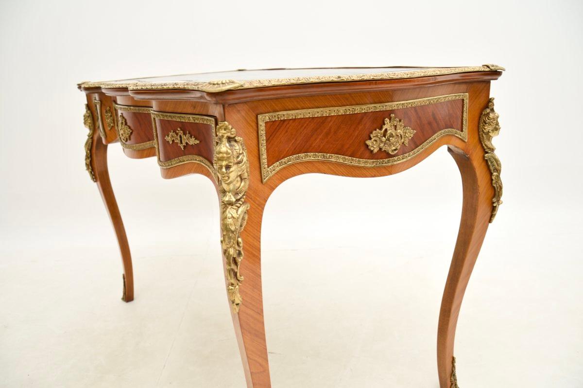 Antique French Leather Top Bureau Plat Desk For Sale 4