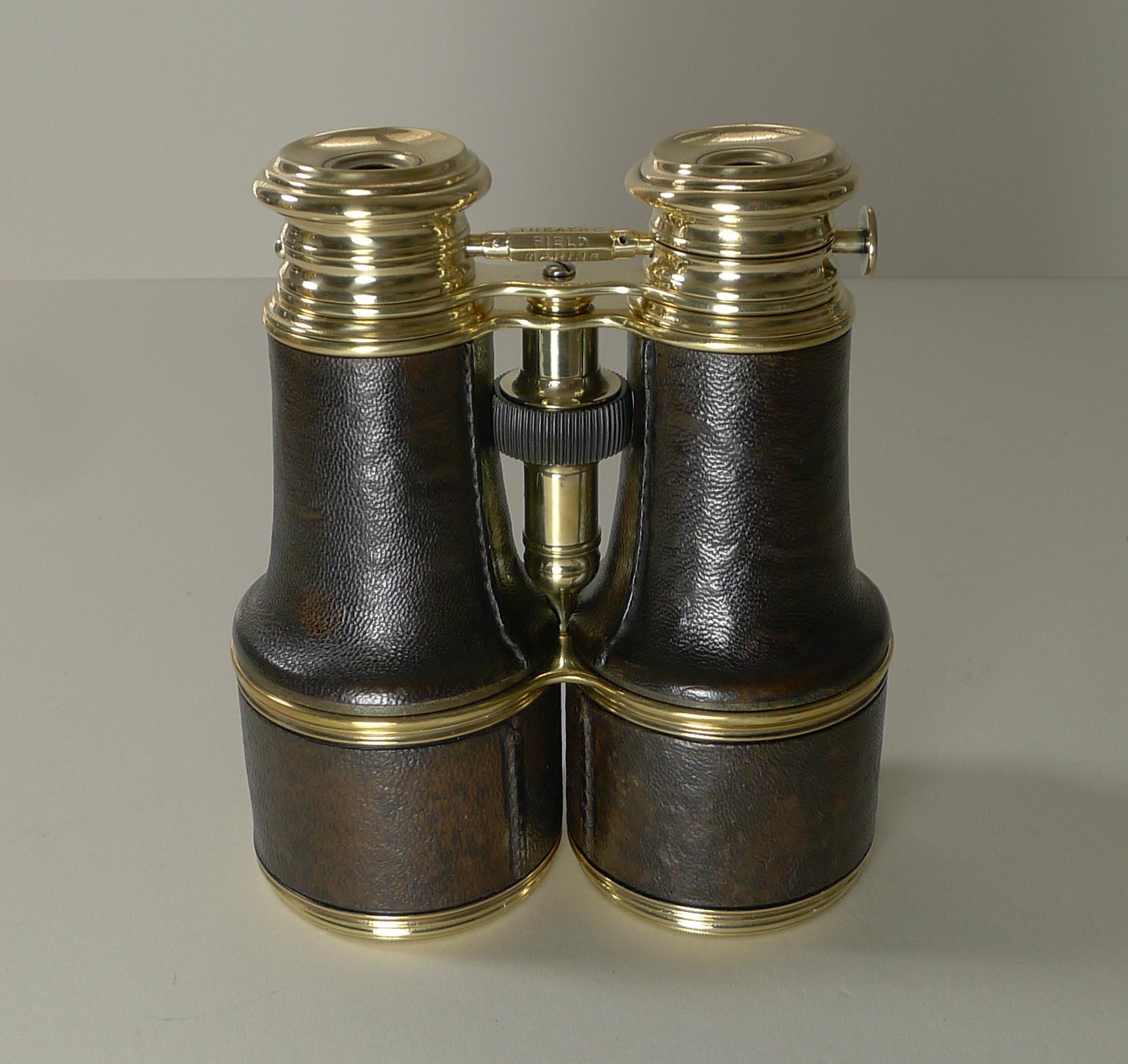 Edwardian Antique French LeMaire Paris Triple Optic Binoculars, Marine / Theatre / Field