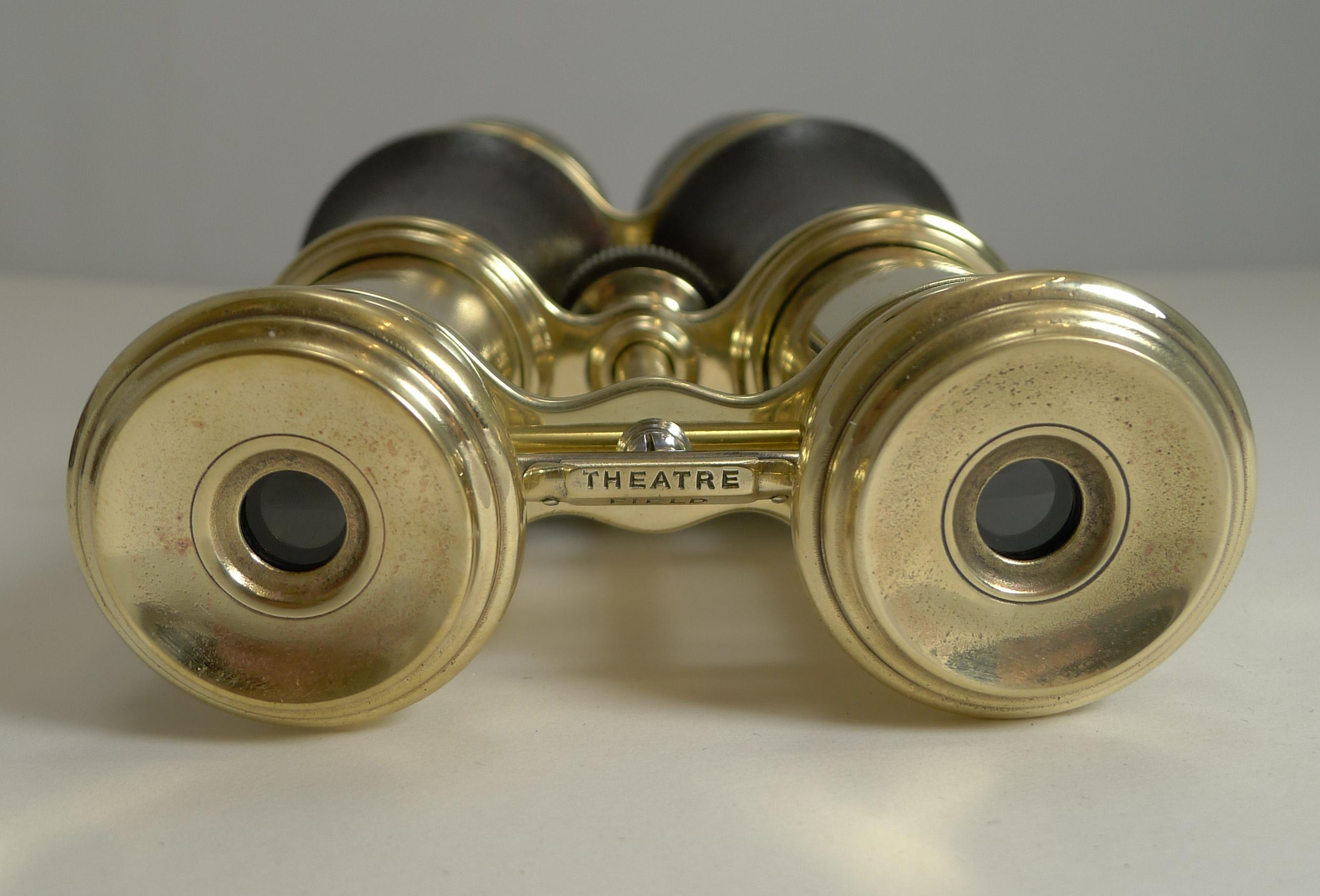 Antique French LeMaire Paris Triple Optic Binoculars, Marine / Theatre