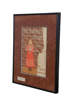 Antique French Les Maitre de l'Affiche Paris Toothpaste Ad Lithograph Plate 26