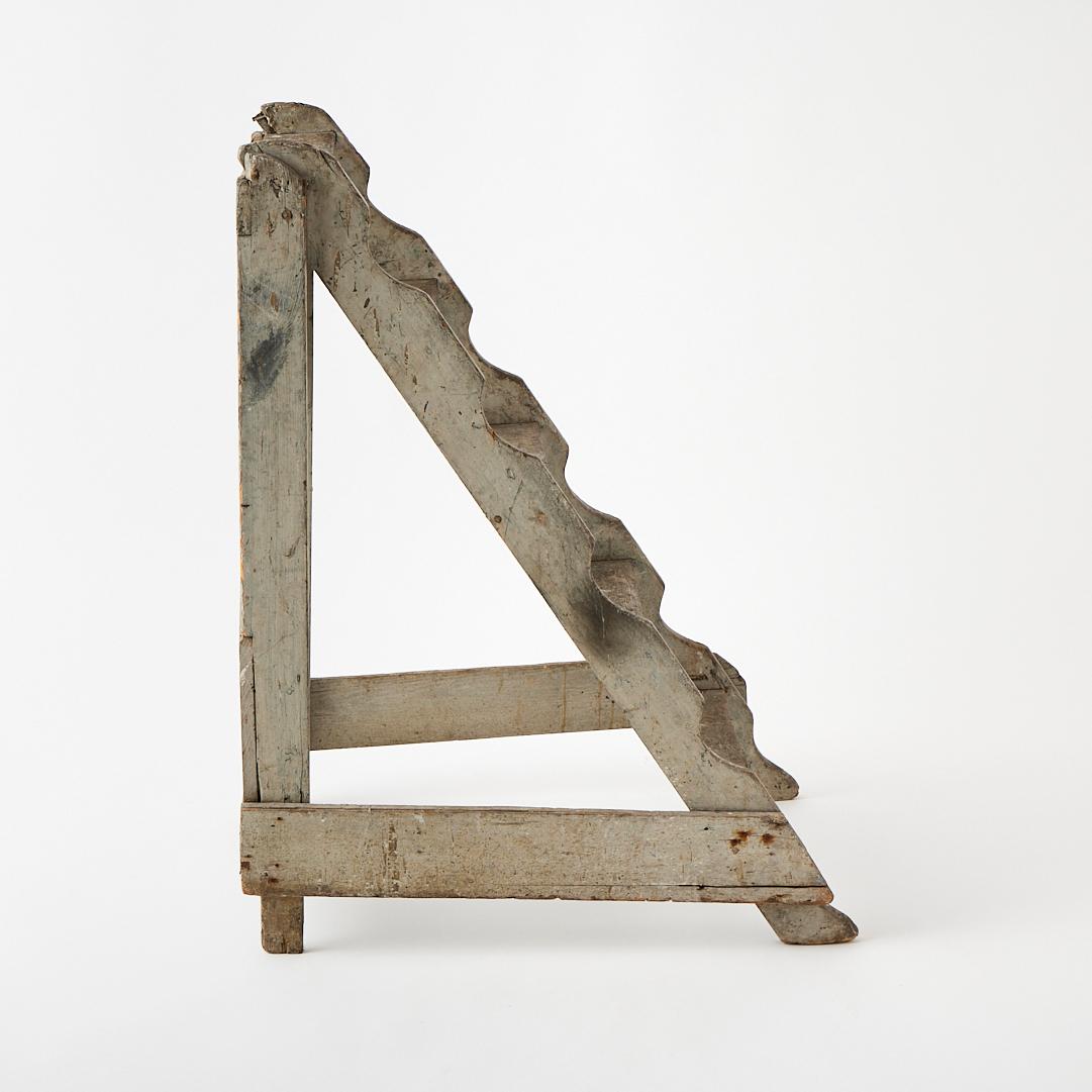 Francese Antique French Library Ladder, XIX secolo, vernice originale in vendita