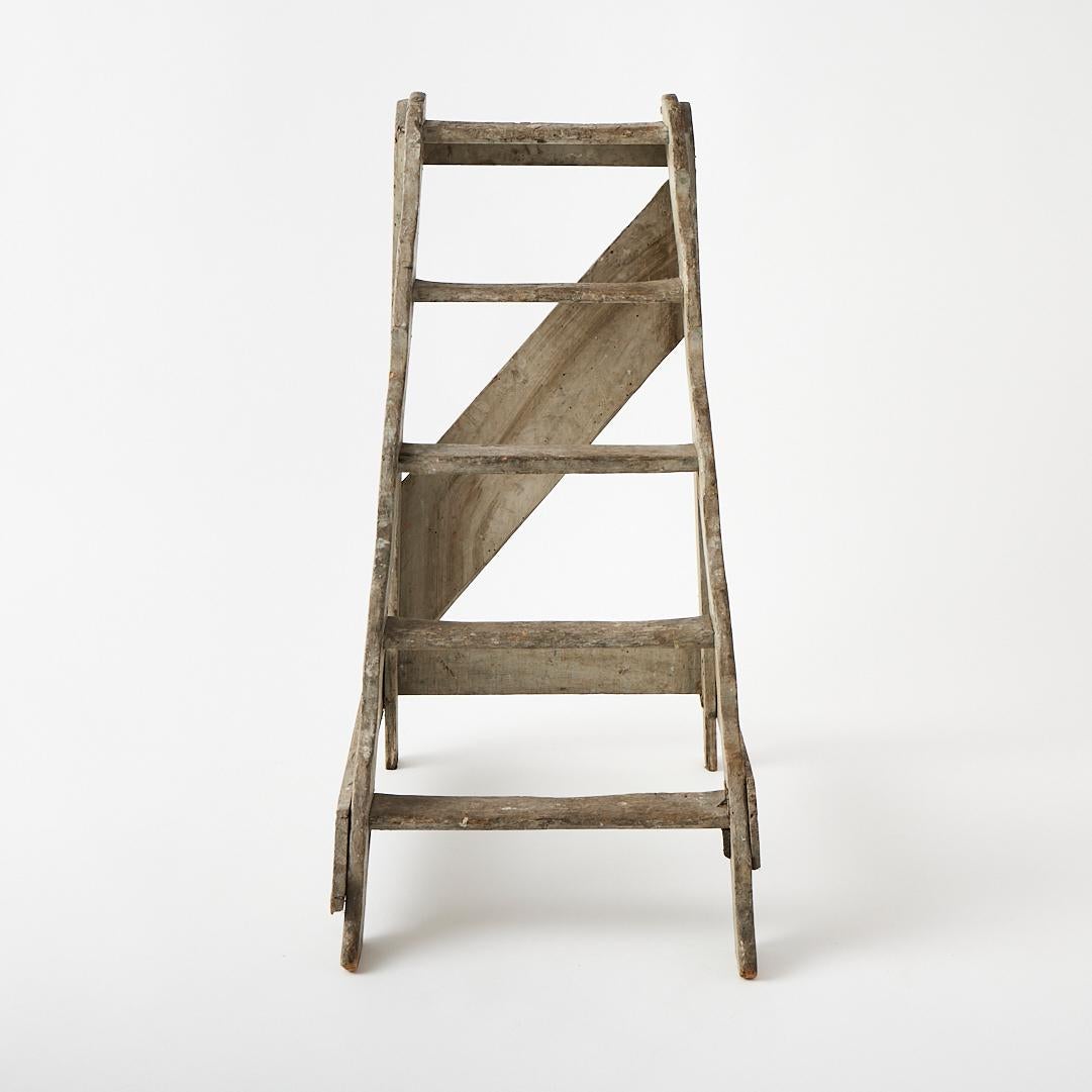 Antique French Library Ladder, XIX secolo, vernice originale In condizioni buone in vendita a New York, NY