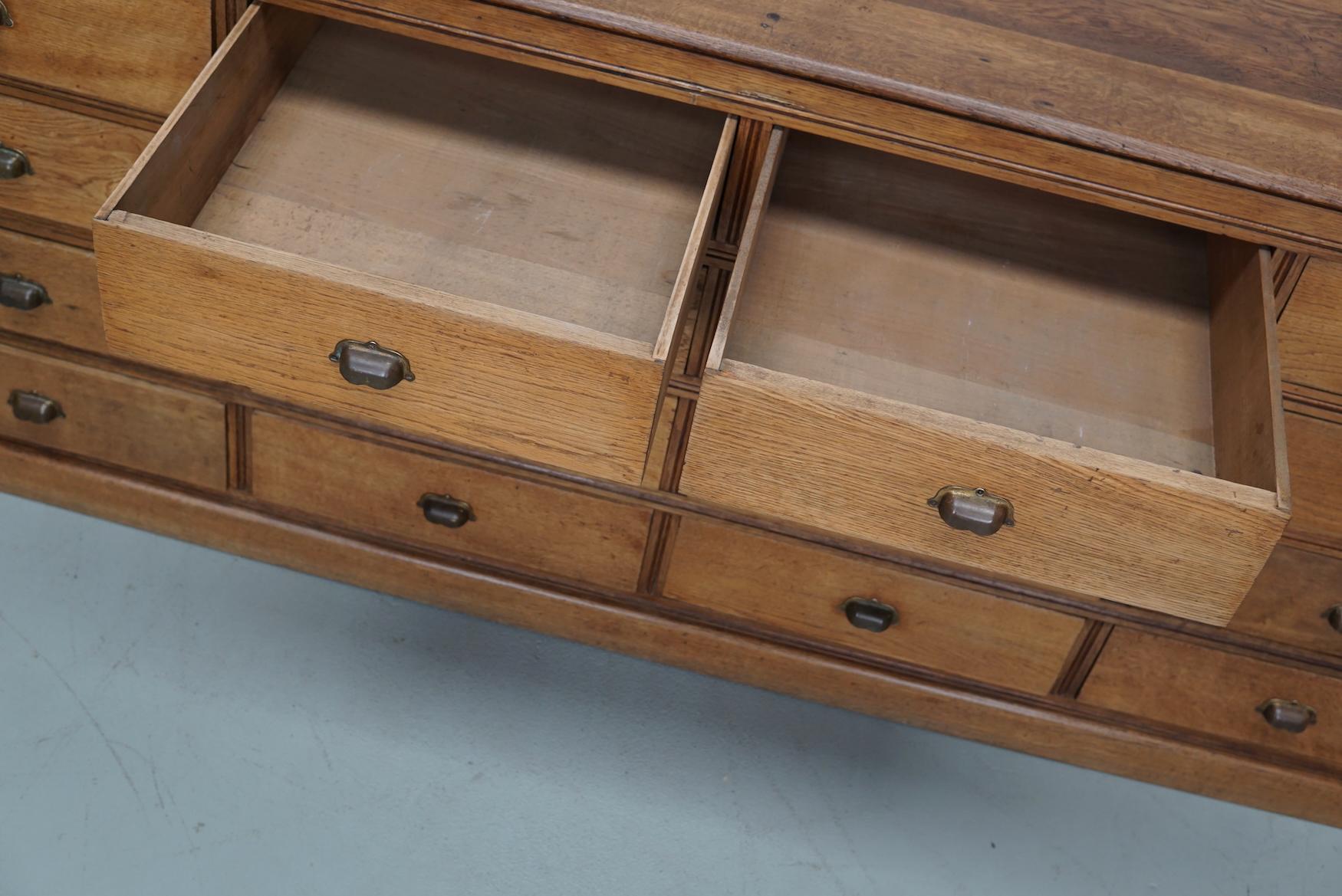 Antique French Light Oak Apothecary / Filing Cabinet, 1920/30s 7