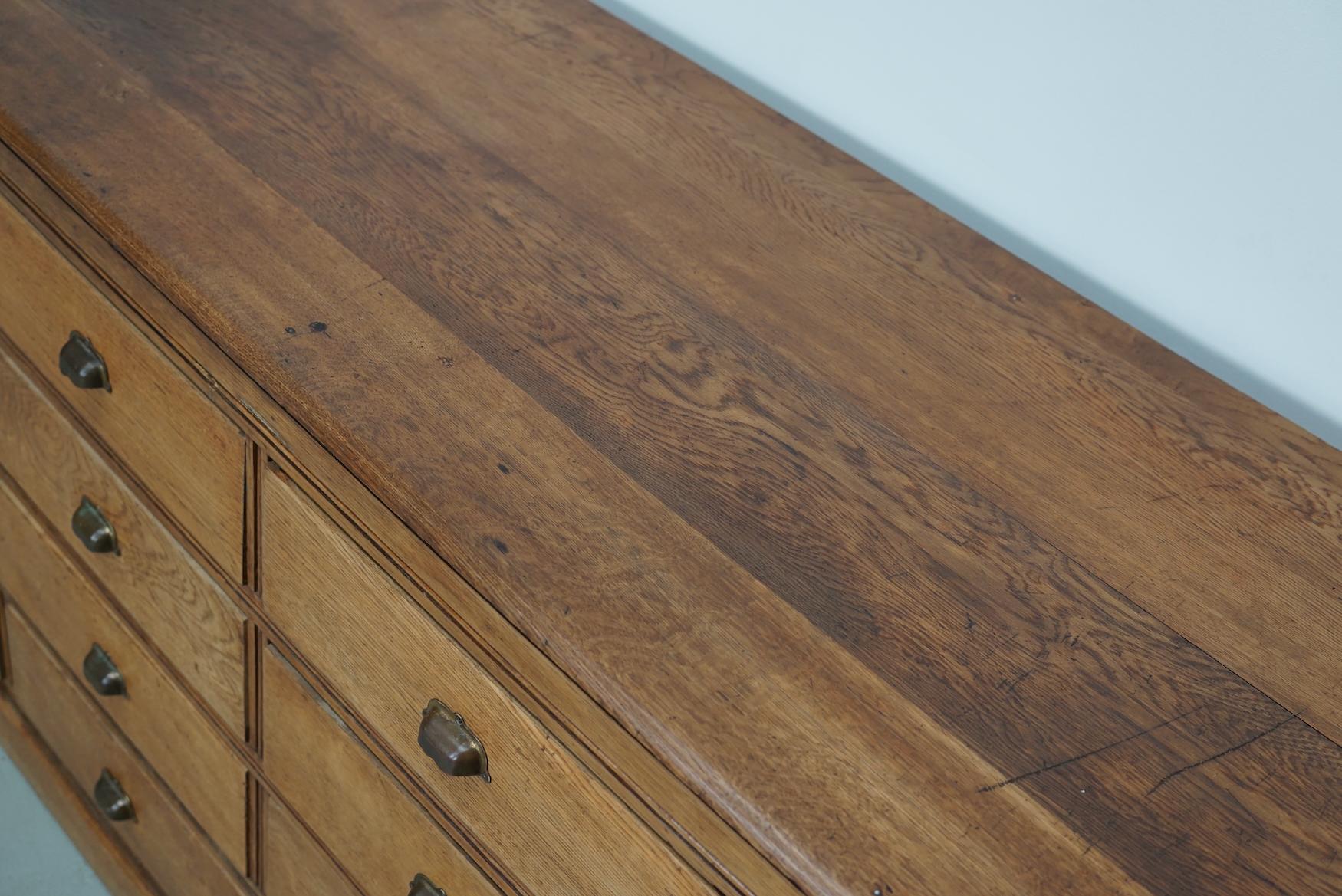Antique French Light Oak Apothecary / Filing Cabinet, 1920/30s 9