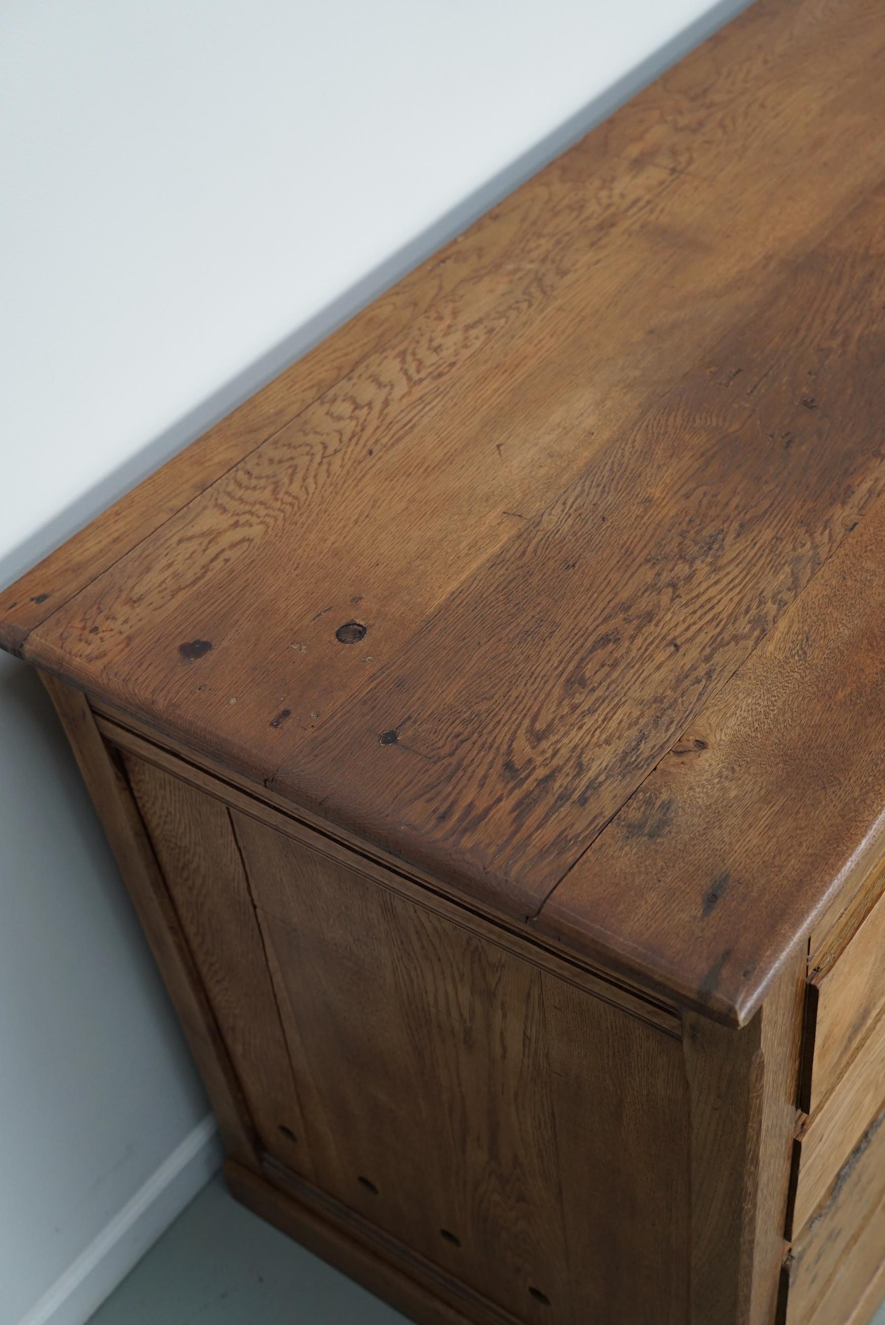 Antique French Light Oak Apothecary / Filing Cabinet, 1920/30s 16