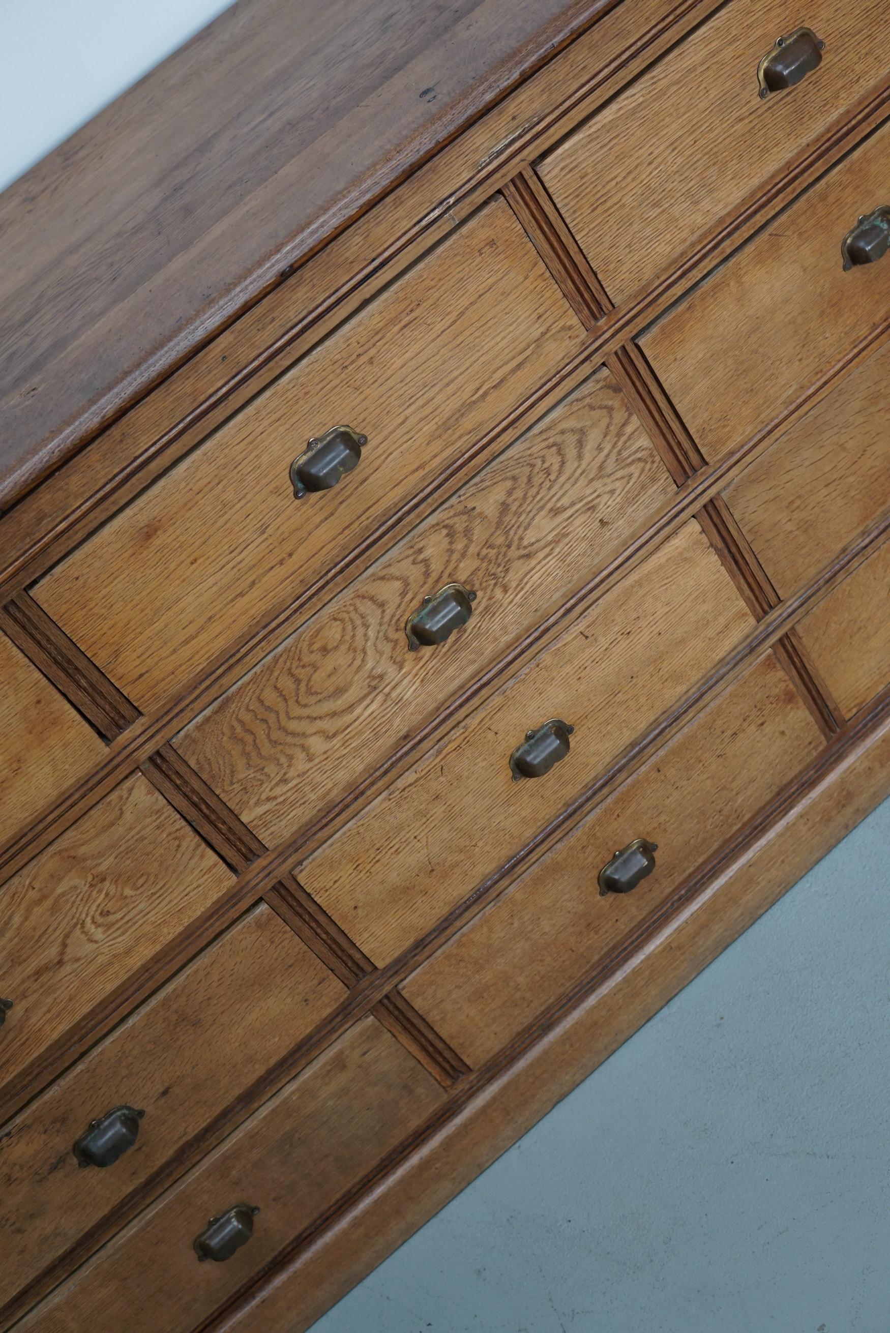 Mid-20th Century Antique French Light Oak Apothecary / Filing Cabinet, 1920/30s