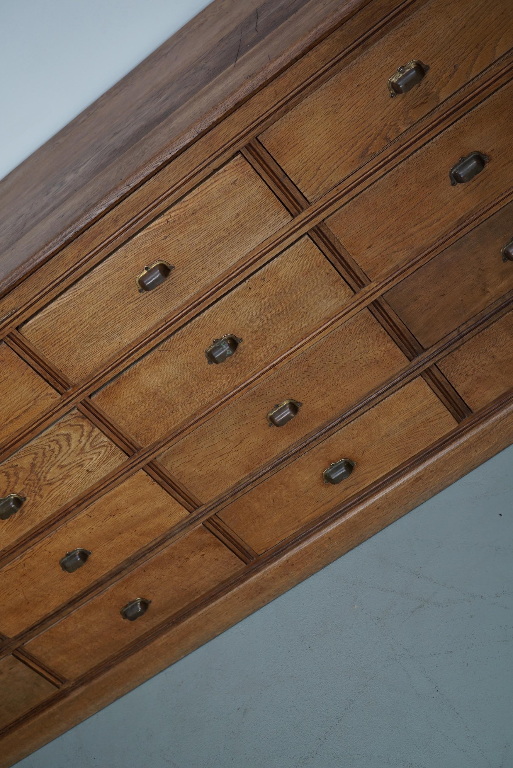 Antique French Light Oak Apothecary / Filing Cabinet, 1920/30s 1
