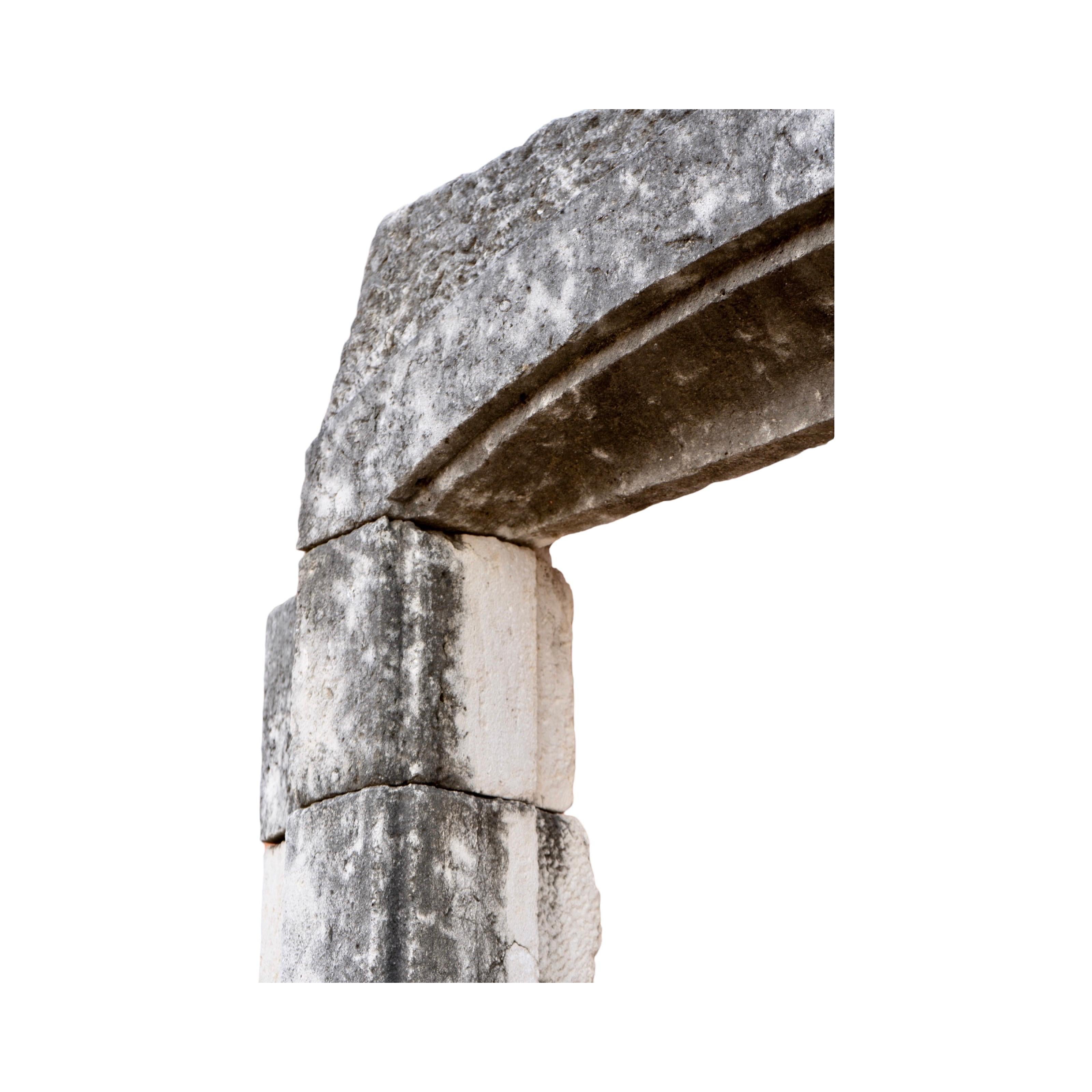 Mid-19th Century Antique French Limestone Archway For Sale