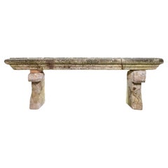 Antique French Limestone Bench