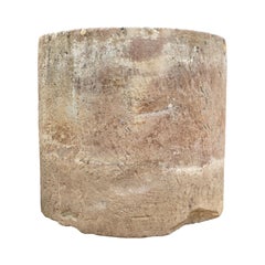 Antique French Limestone Circular Trough