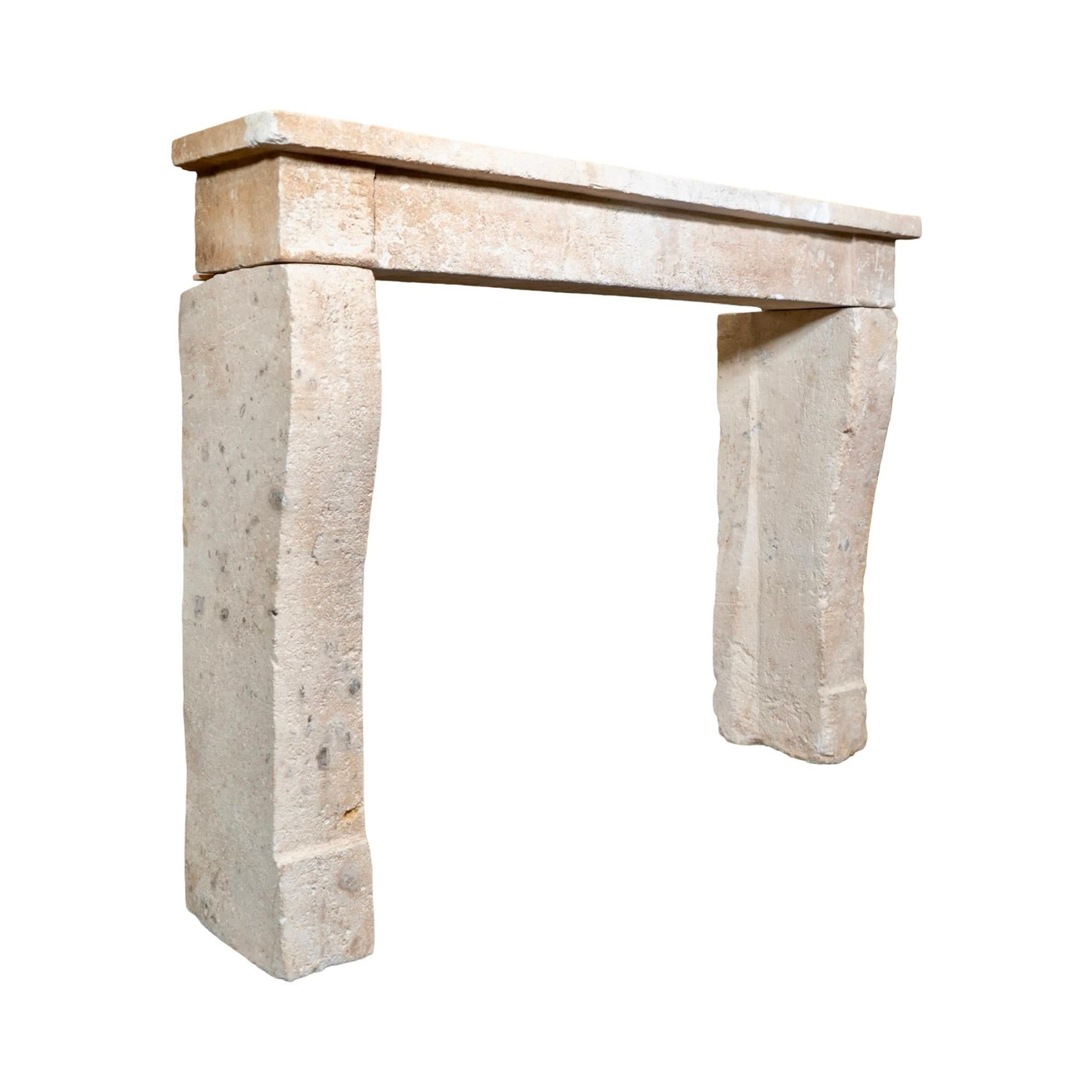 Antique French Calestone Farmhouse Mantel en venta 7