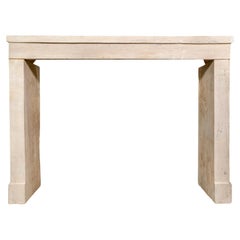 Antique French Calestone Farmhouse Mantel