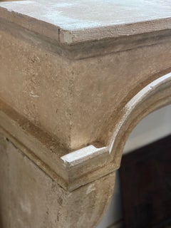 Antique French Limestone Fireplace