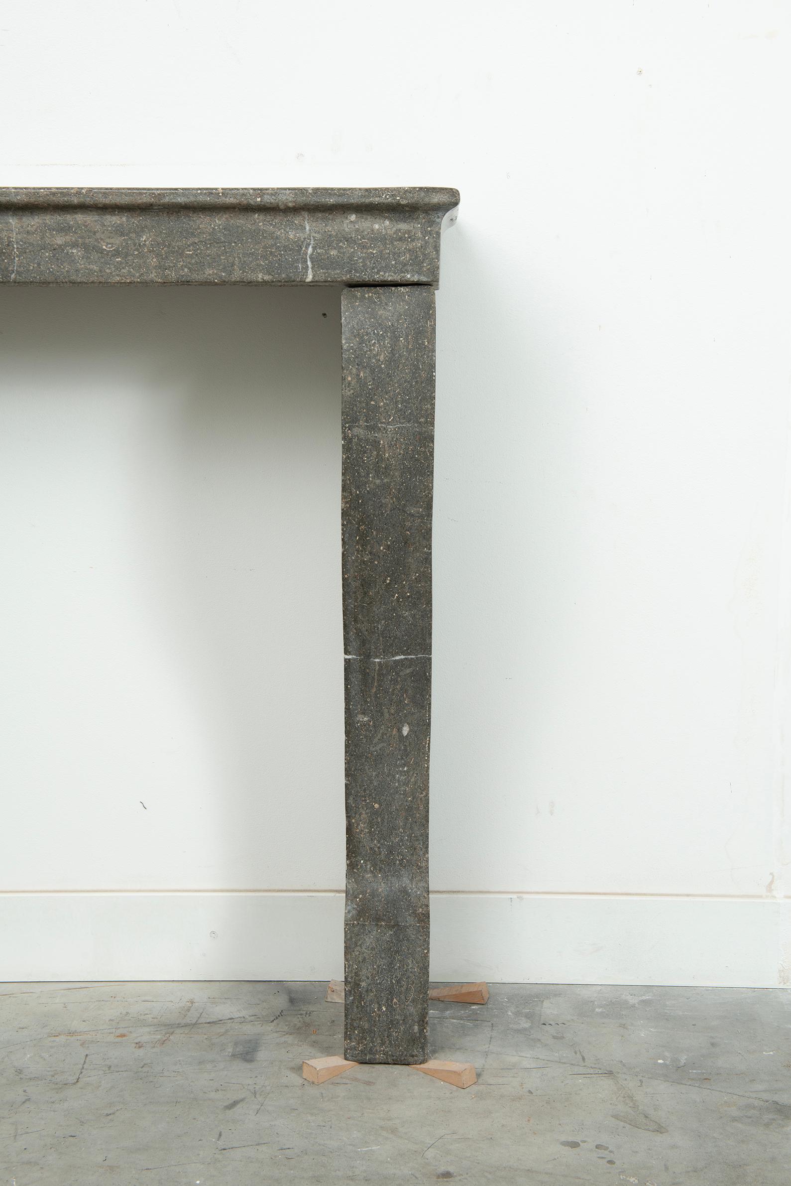 Antique French Limestone Fireplace Mantel For Sale 8
