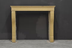Antique French Limestone Fireplace Mantel