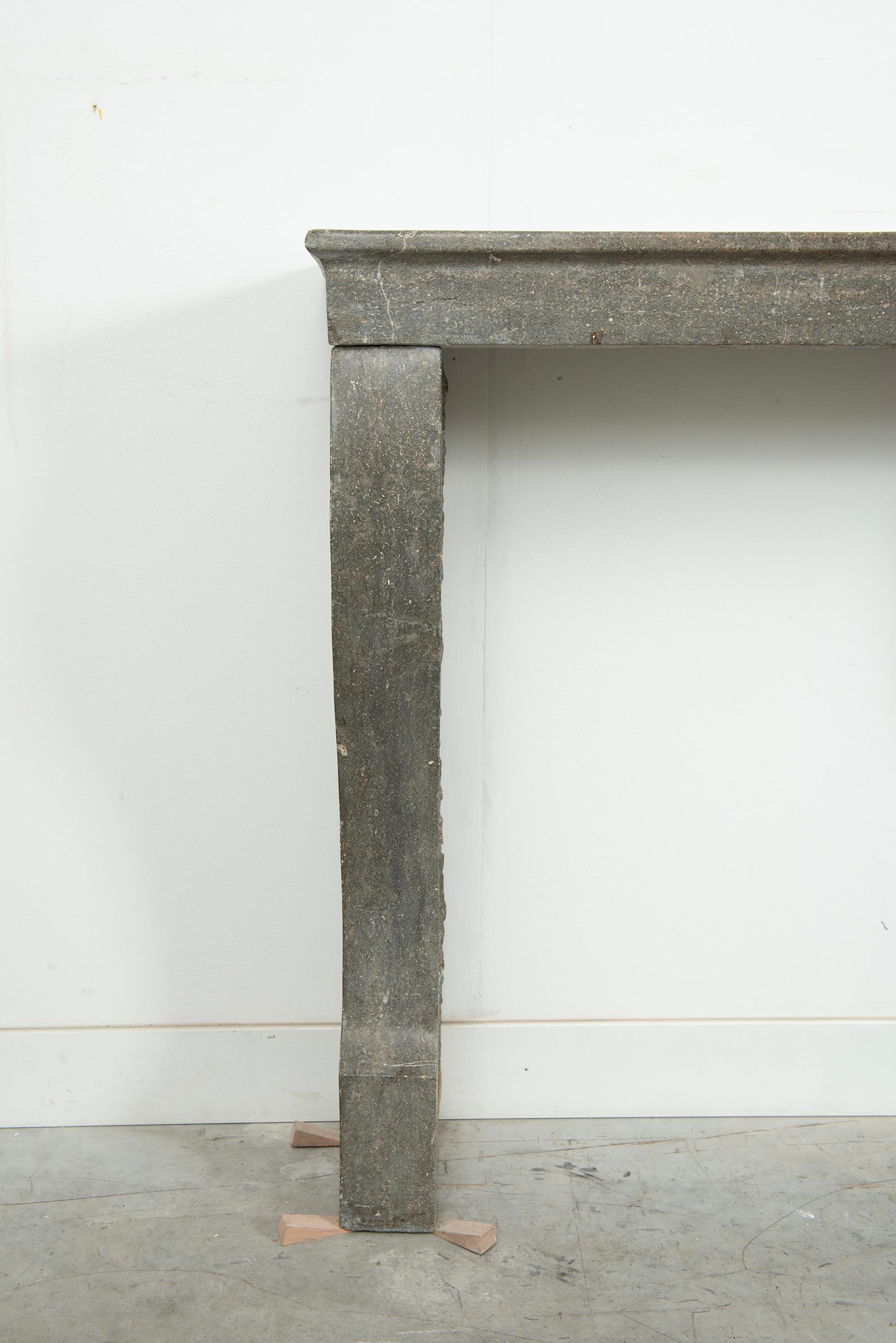 Antique French Limestone Fireplace Mantel For Sale 2